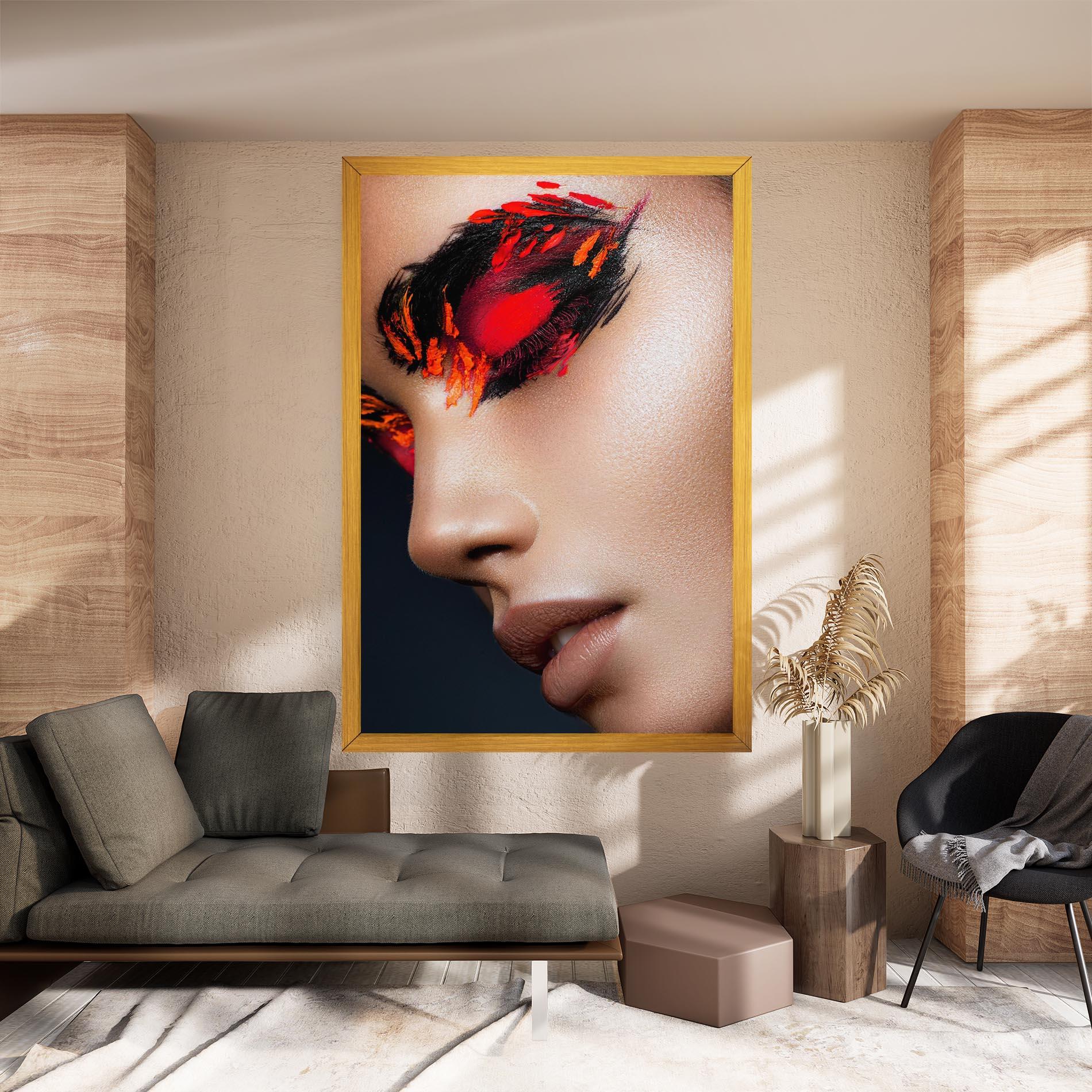 Leinwandbild Fire Make Up mockup 8