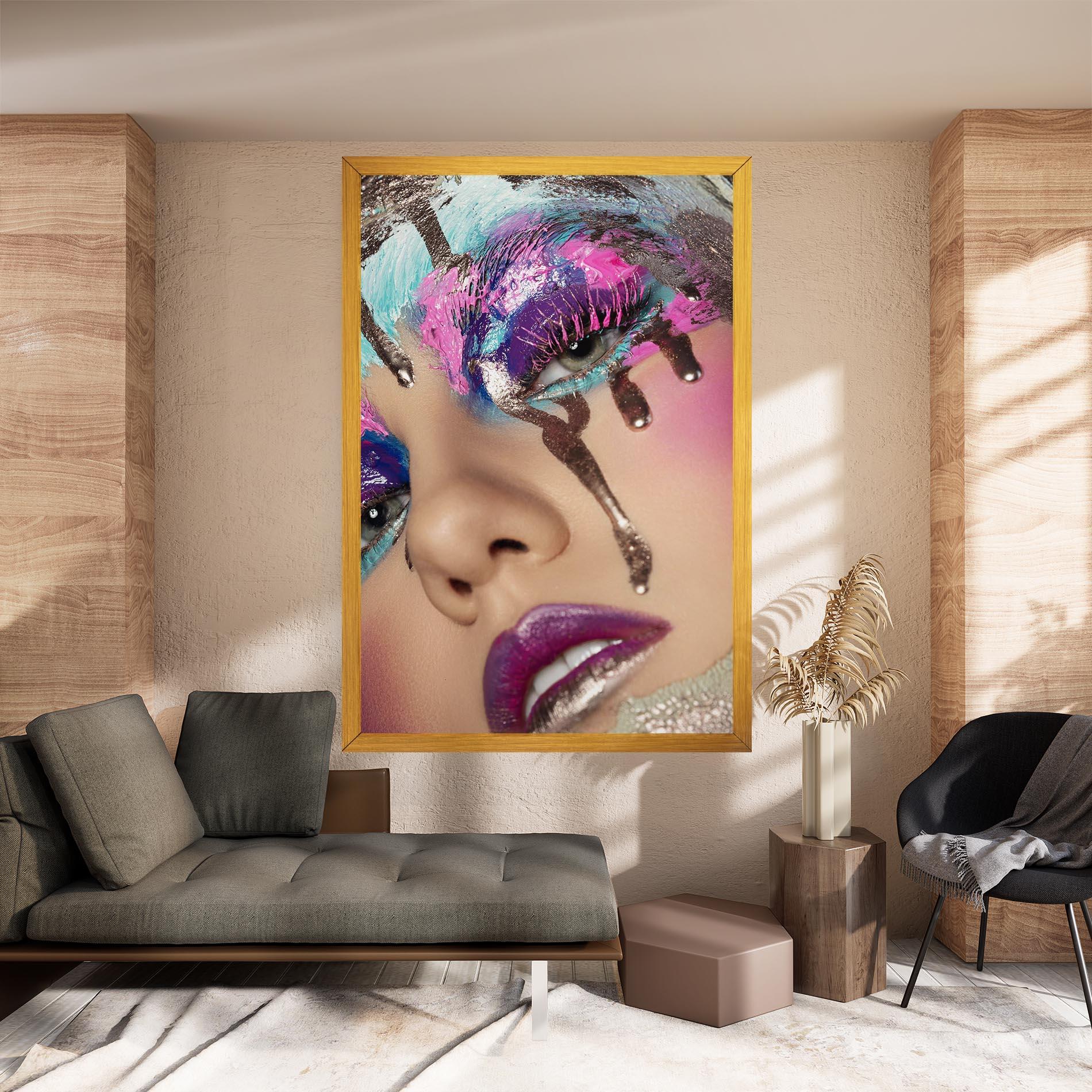 Leinwandbild Pretty Pink Eyelashes mockup 8