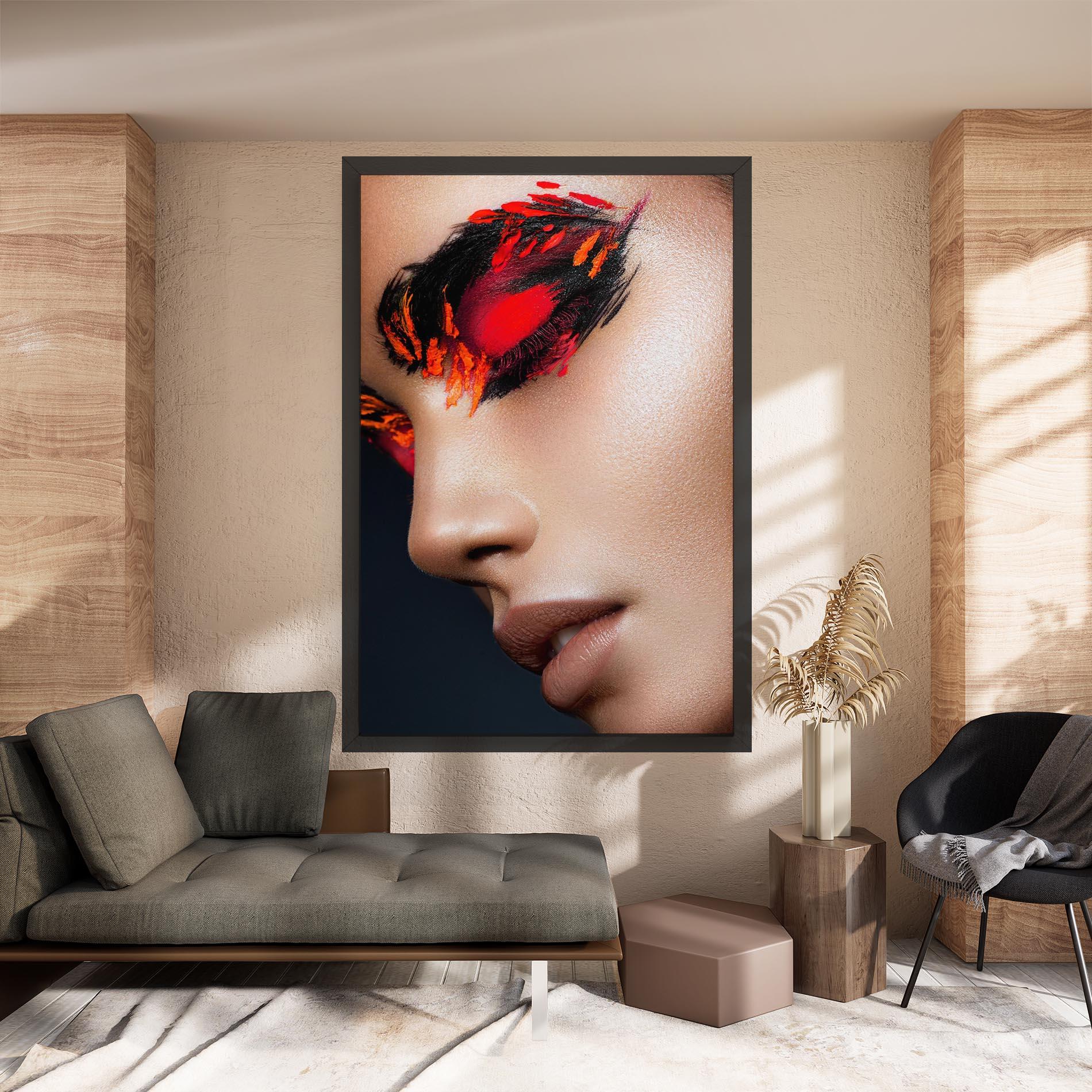 Leinwandbild Fire Make Up mockup 8