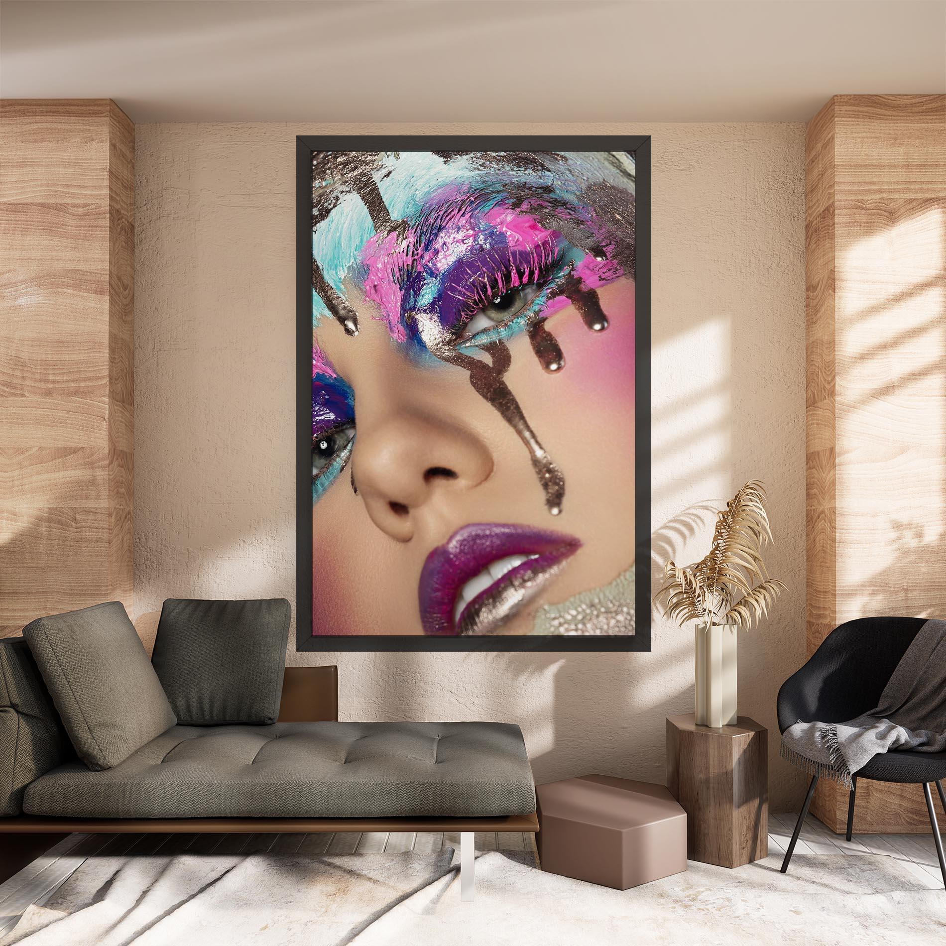Leinwandbild Pretty Pink Eyelashes mockup 8