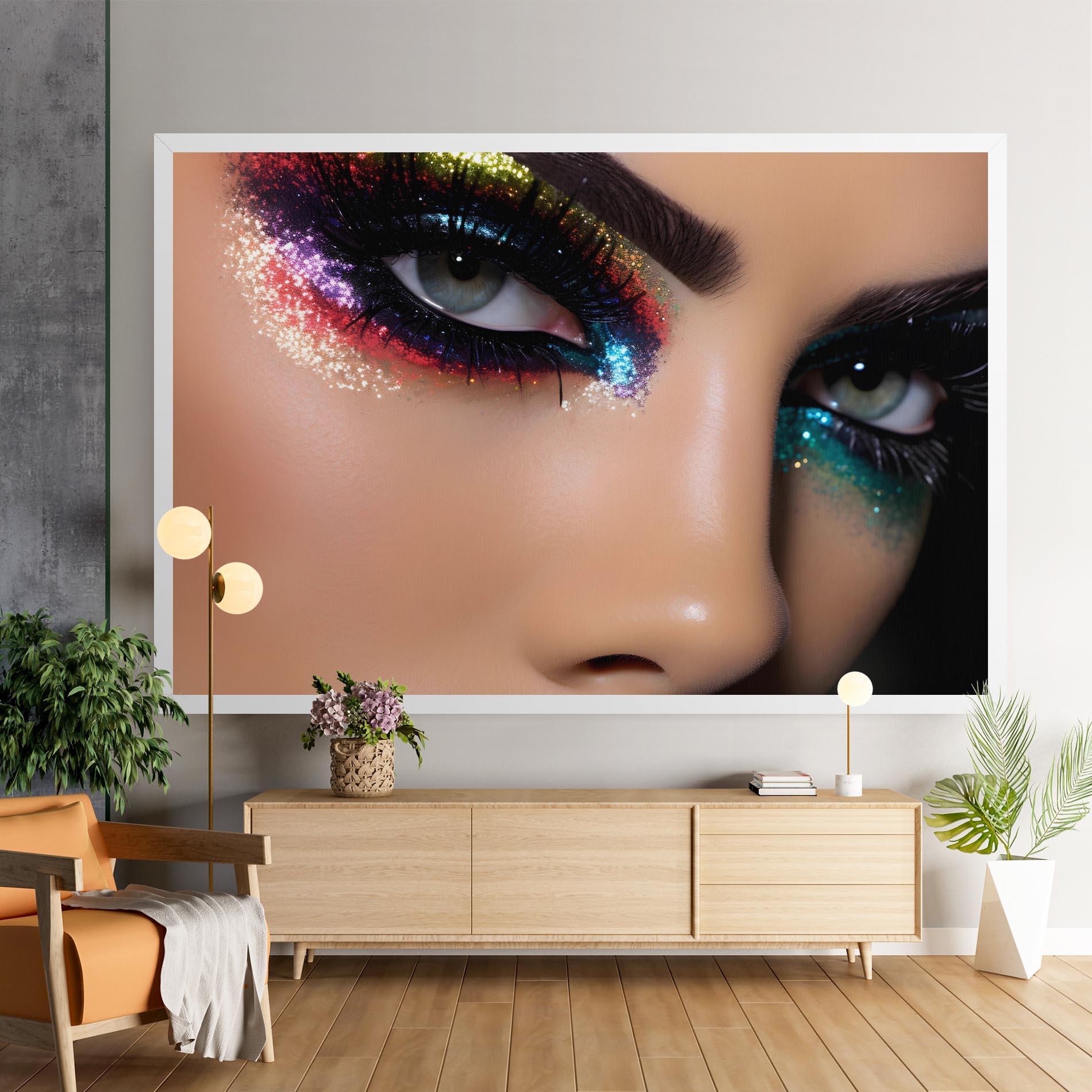 Leinwandbild Feminine Makeup Model mockup 9