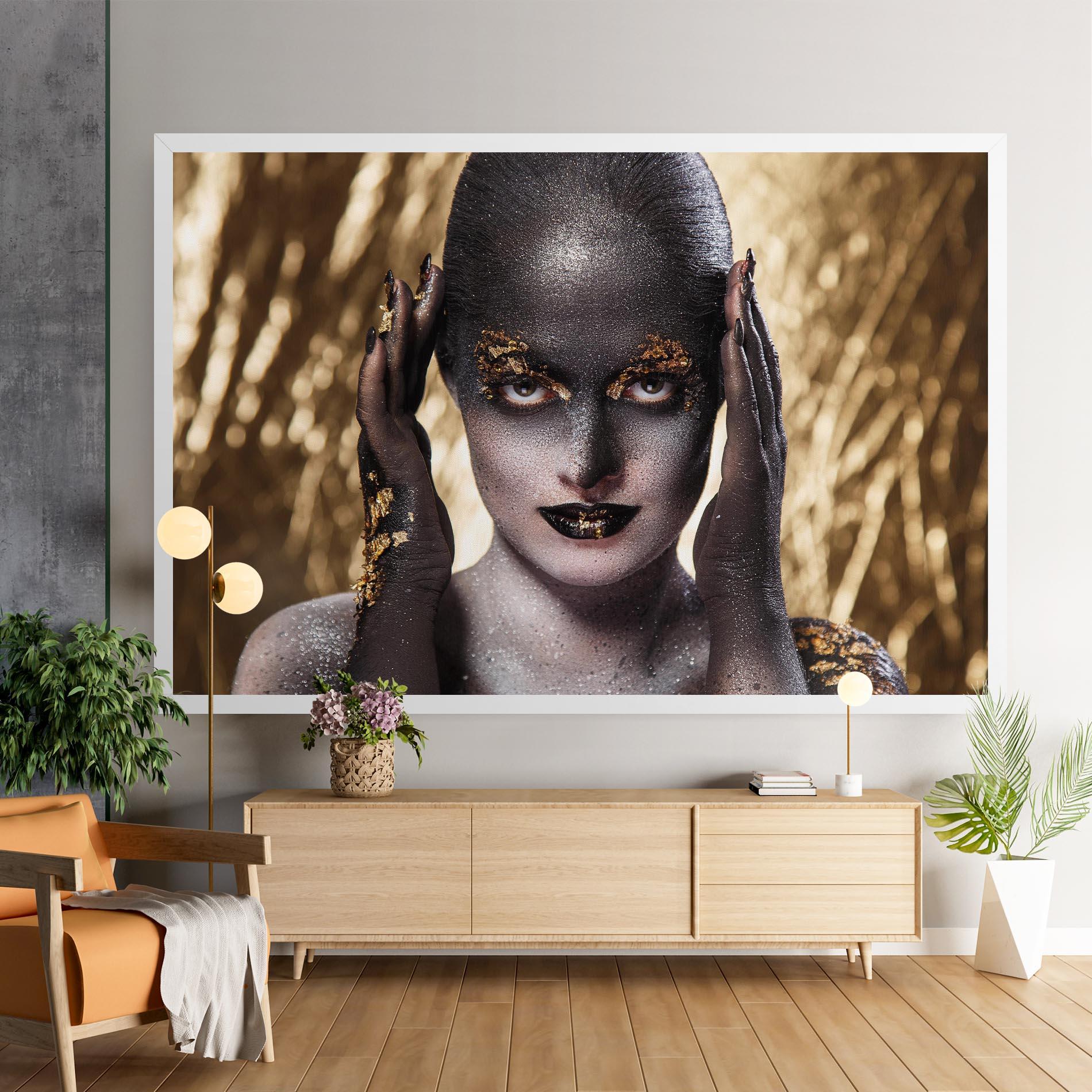 Leinwandbild Glitter Artistic Makeup mockup 9