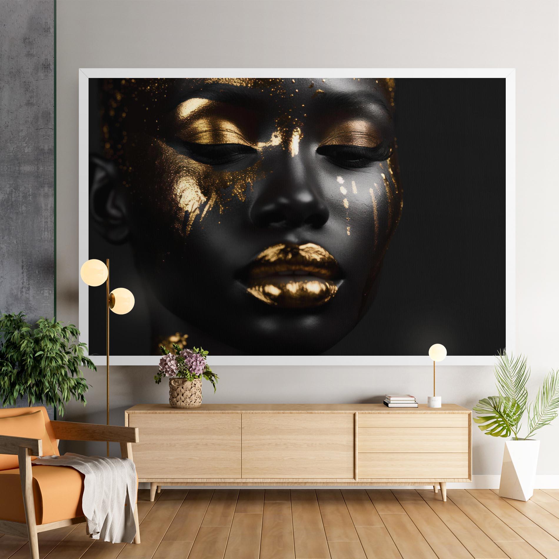 Leinwandbild Gold Eyes Makeup mockup 9