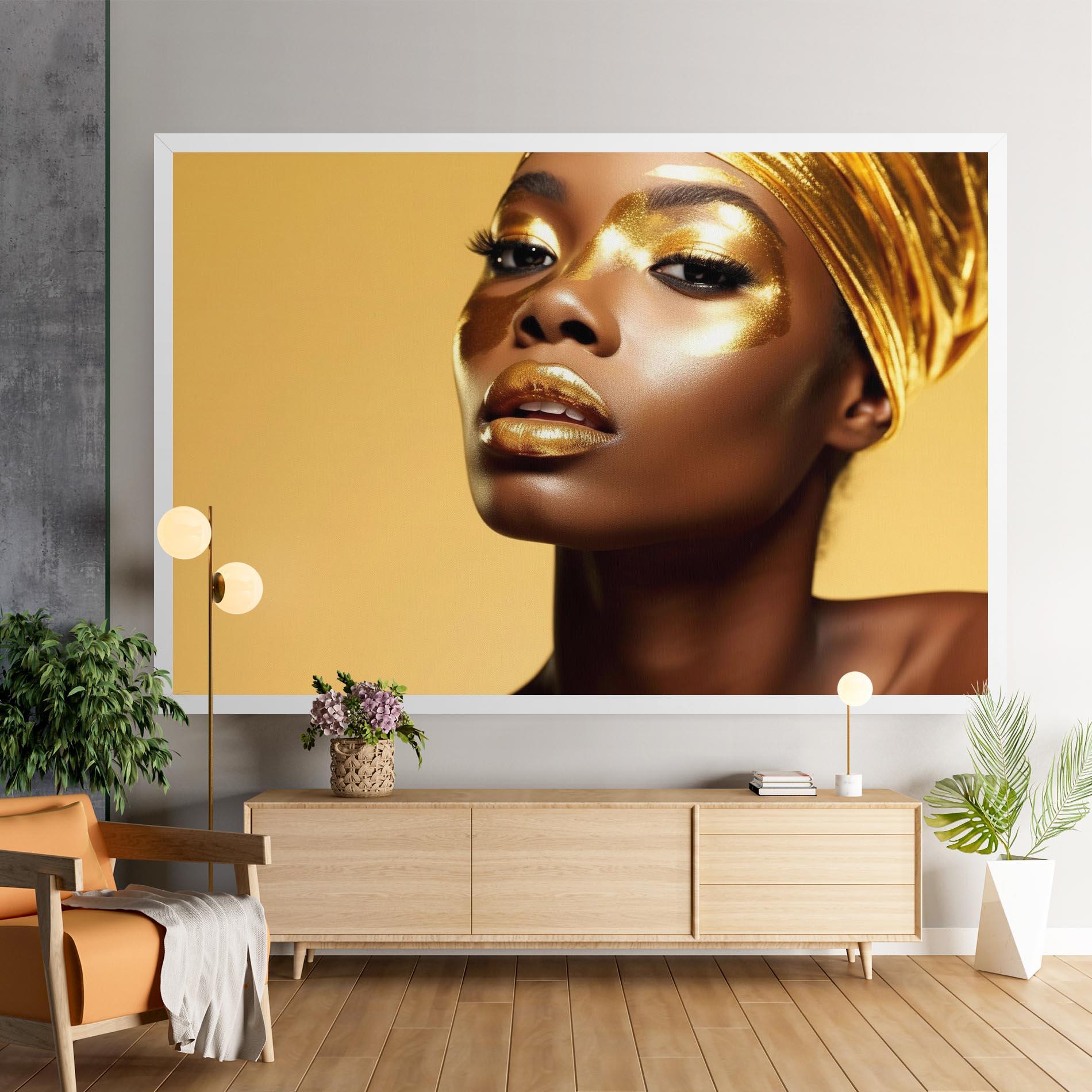 Leinwandbild Gold Headdress mockup 9