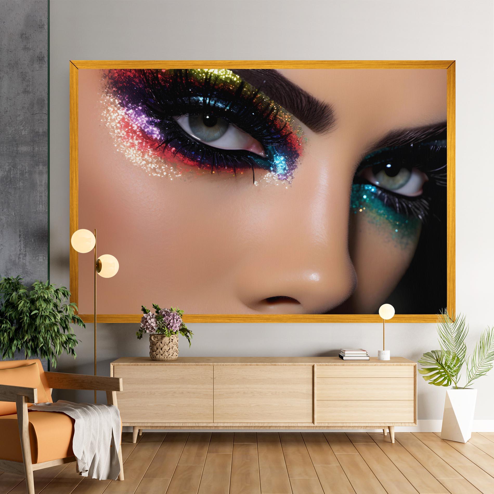Leinwandbild Feminine Makeup Model mockup 9