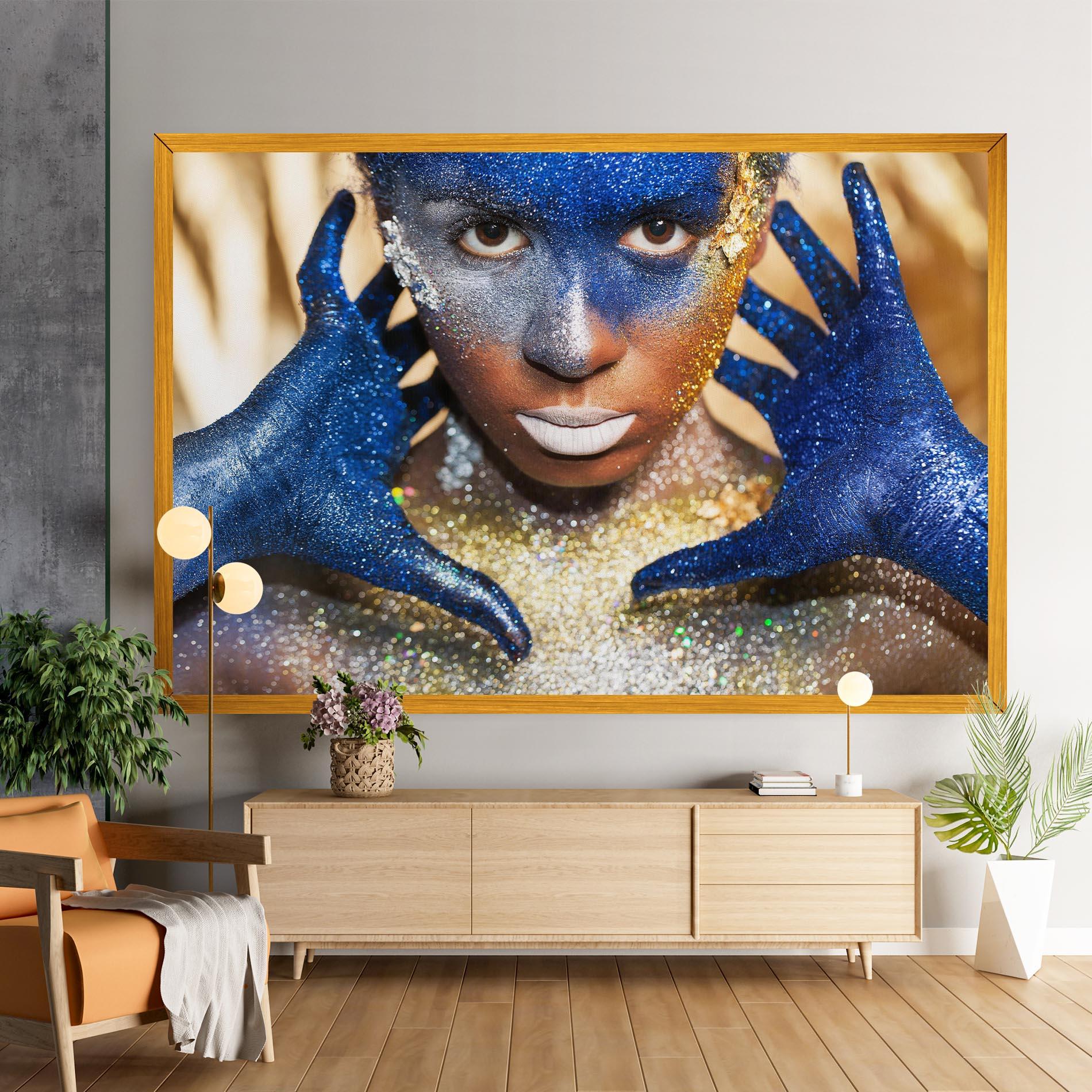 Leinwandbild Glue Gold Glitter mockup 9