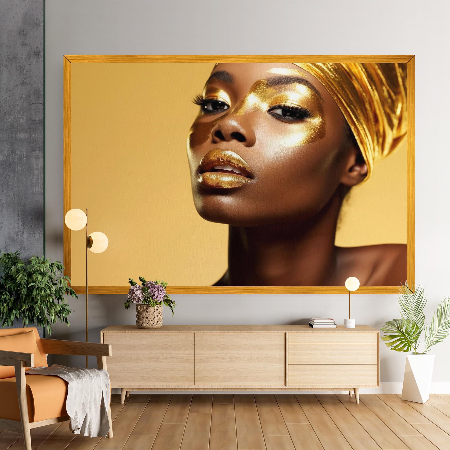 Leinwandbild Gold Headdress mockup 9