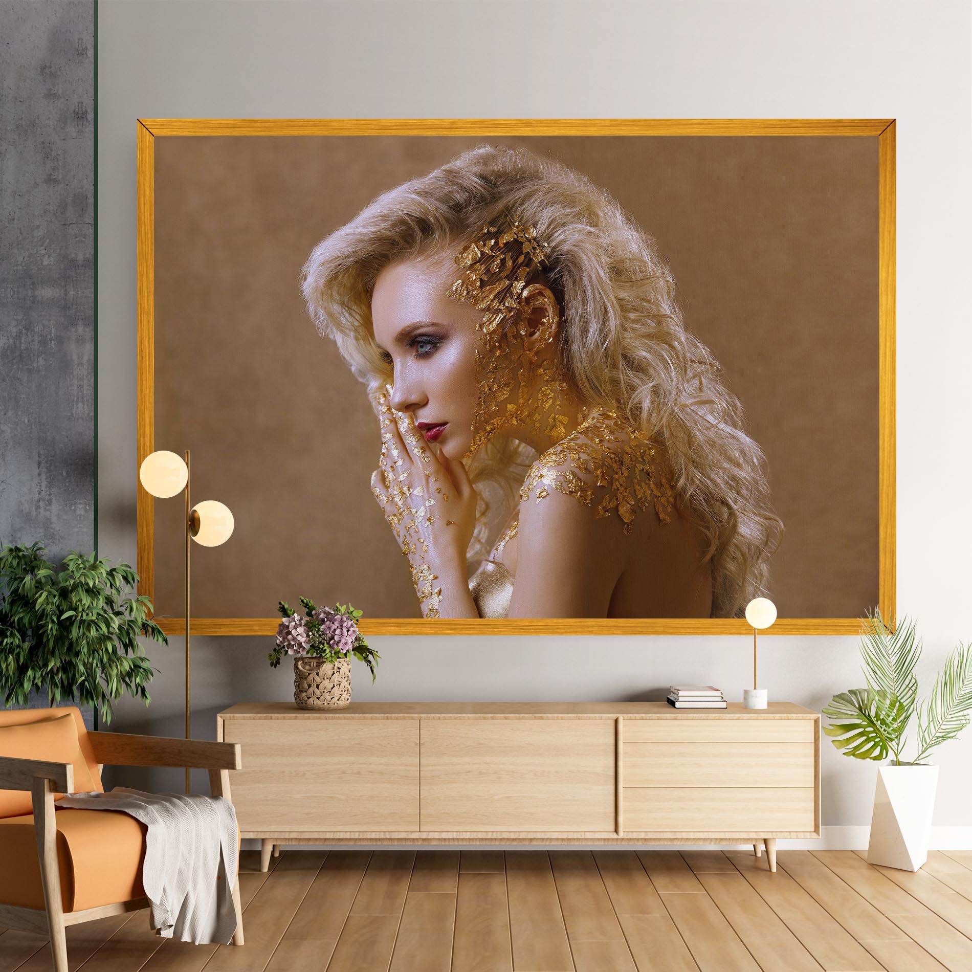 Gold Paper Makeup mockup 9