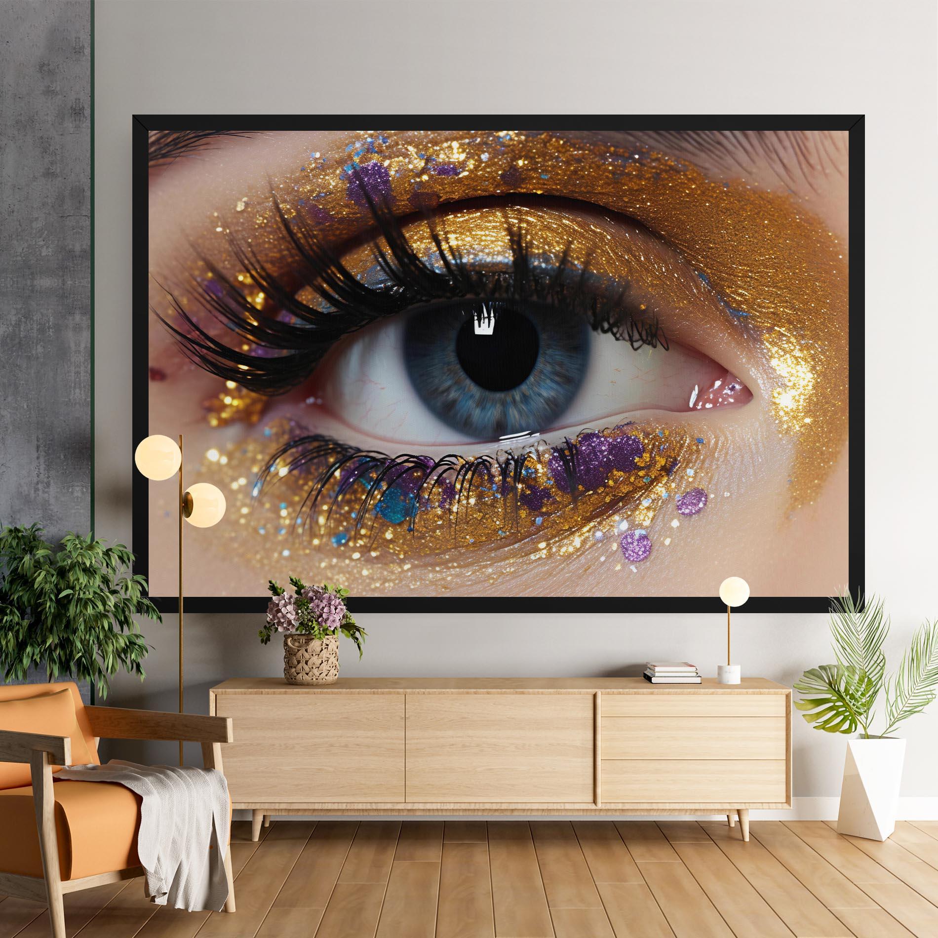 Leinwandbild Blue Eye Make Up mockup 9