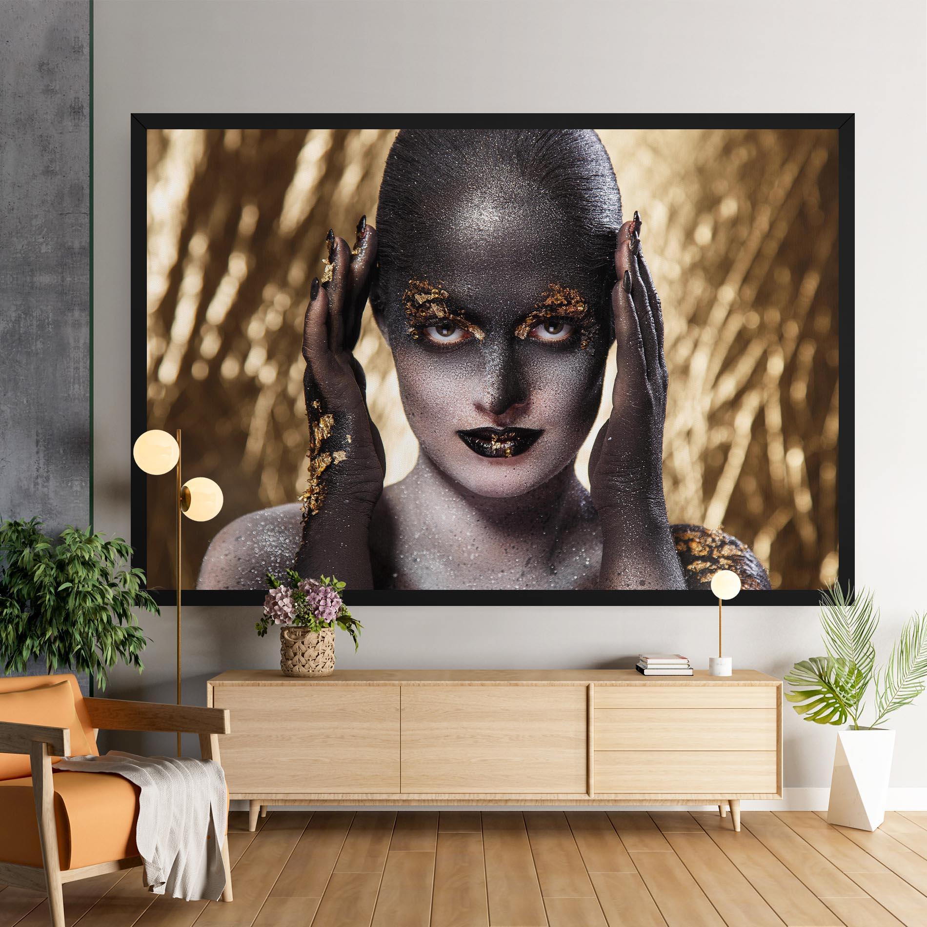 Leinwandbild Glitter Artistic Makeup mockup 9