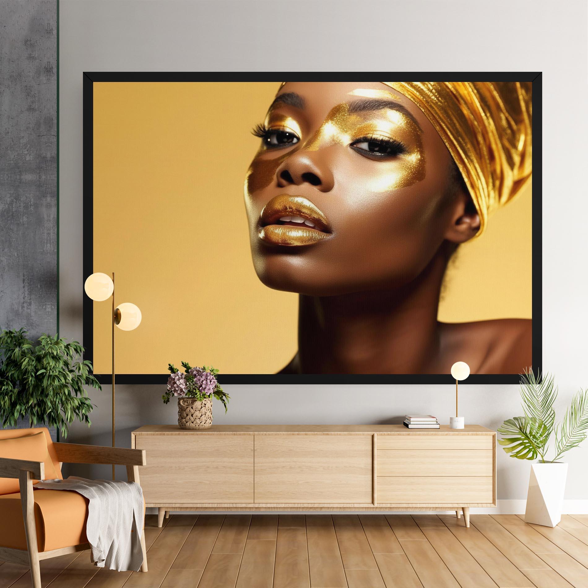 Leinwandbild Gold Headdress mockup 9