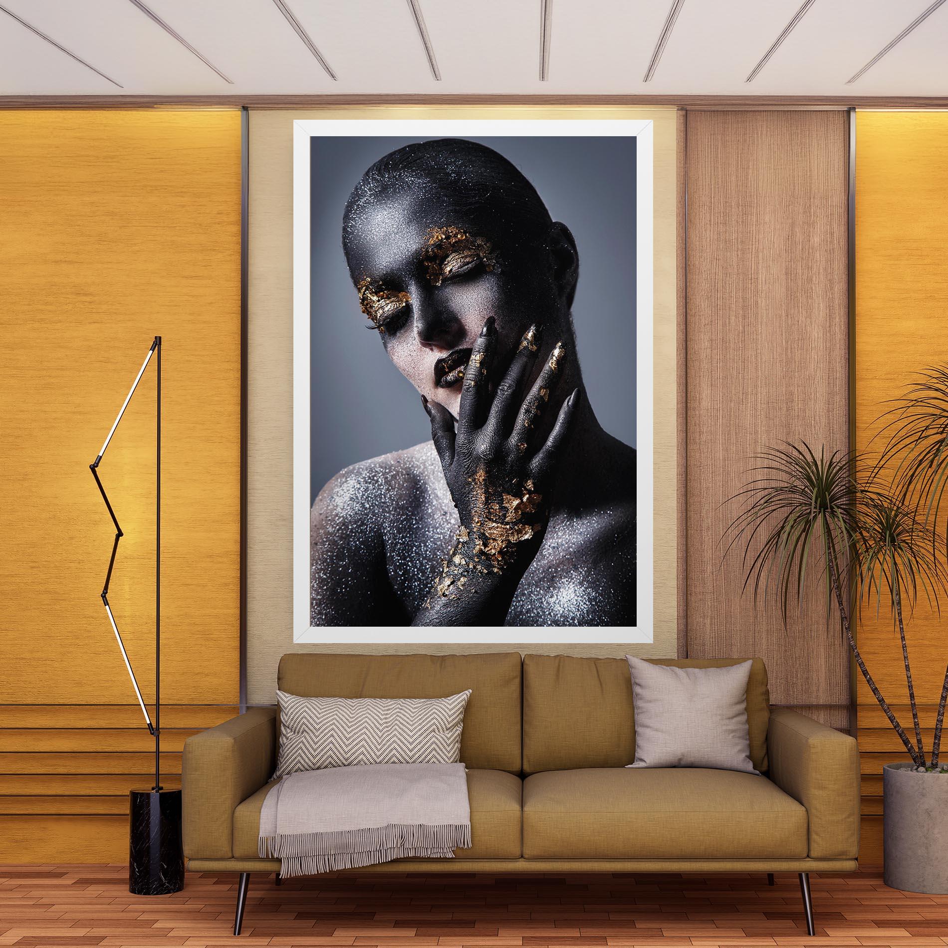 Leinwandbild Artistic Black Makeup mockup 9