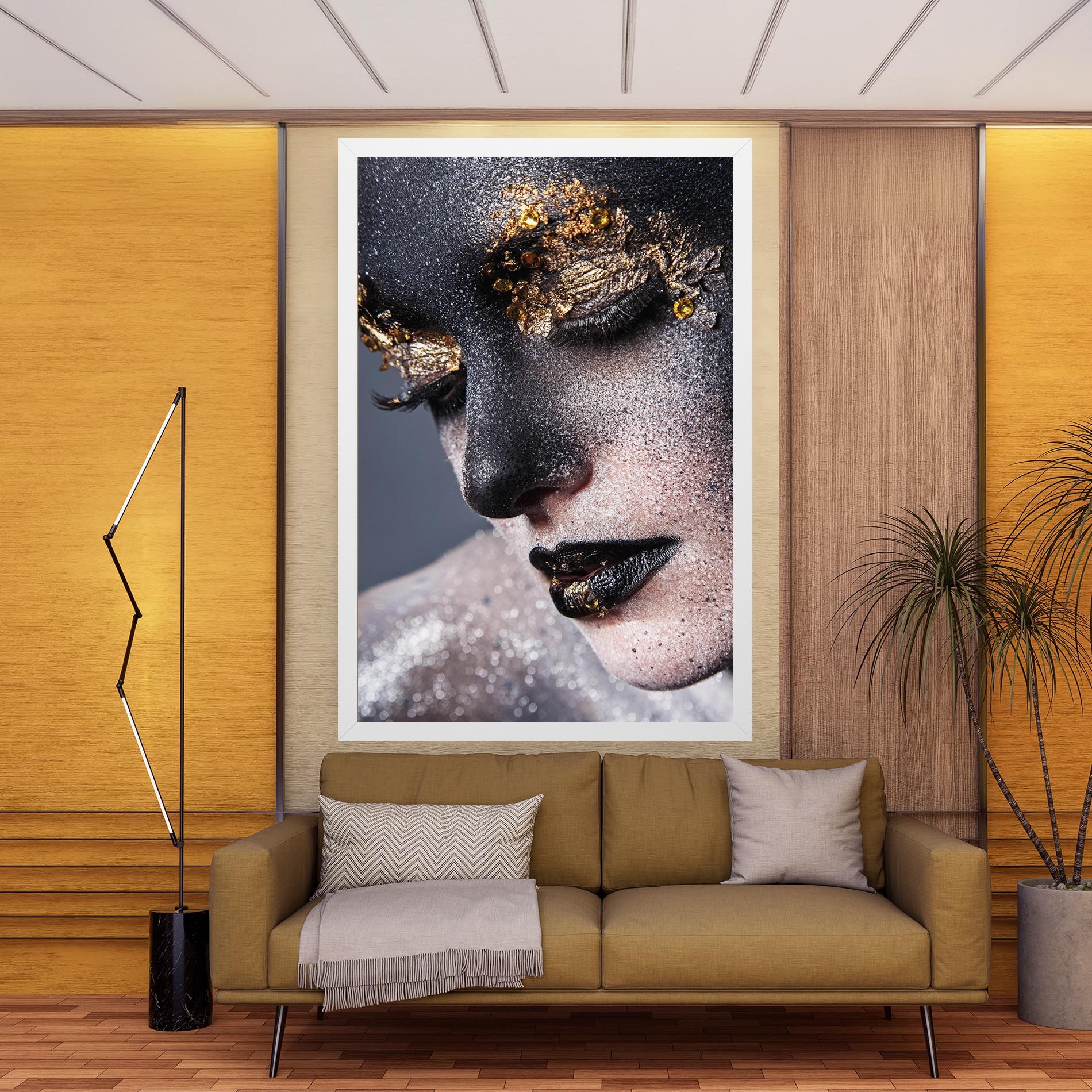 Beautiful Gold Artistic Makeup mockup 9