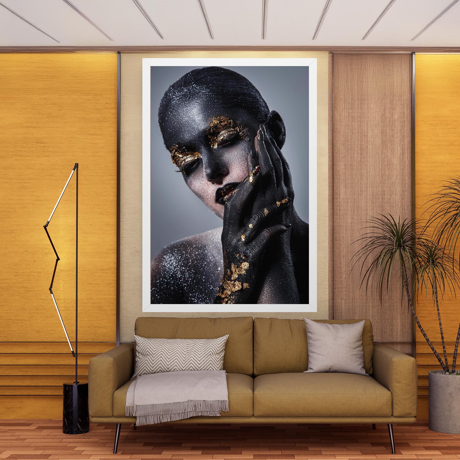 Leinwandbild Black Artistic Makeup mockup 9