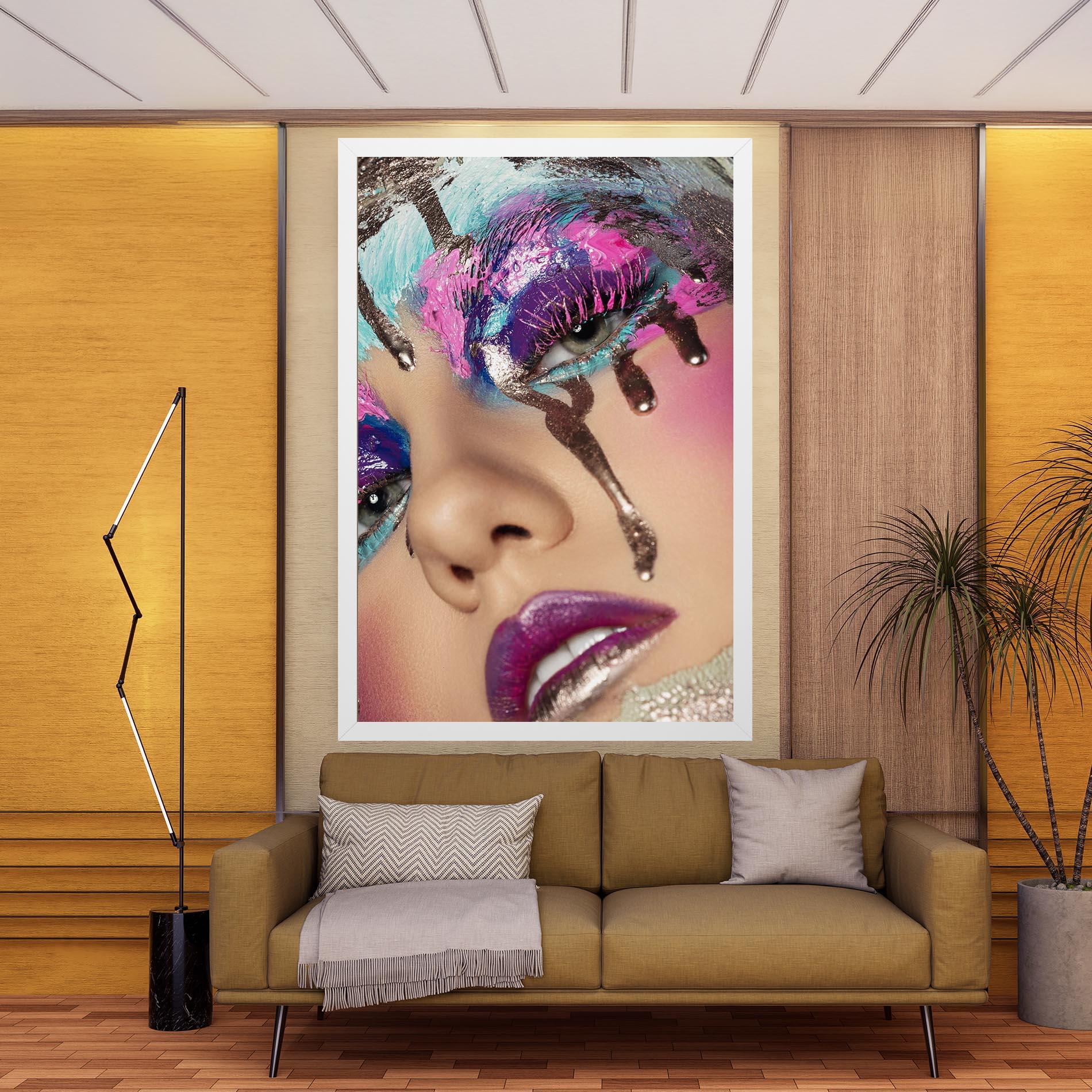 Leinwandbild Pretty Pink Eyelashes mockup 9