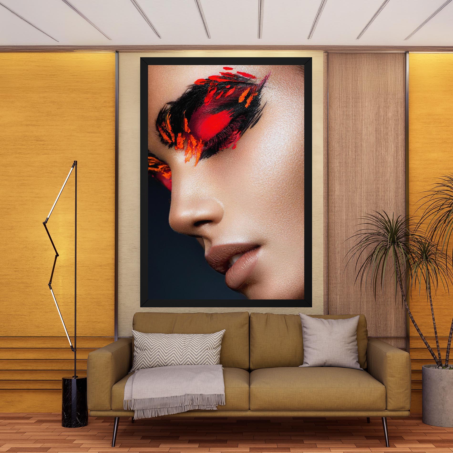 Leinwandbild Fire Make Up mockup 9