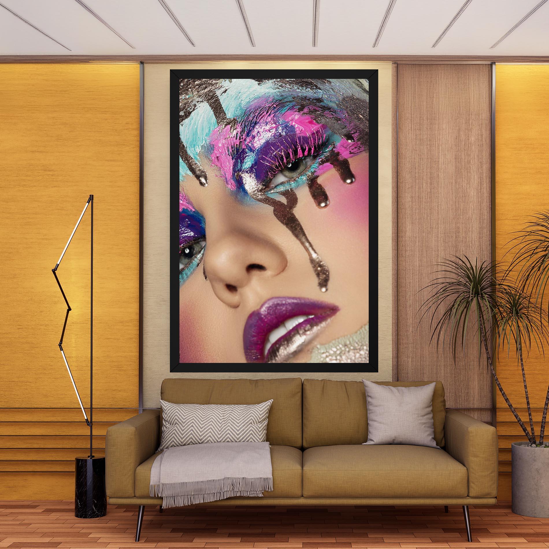 Leinwandbild Pretty Pink Eyelashes mockup 9