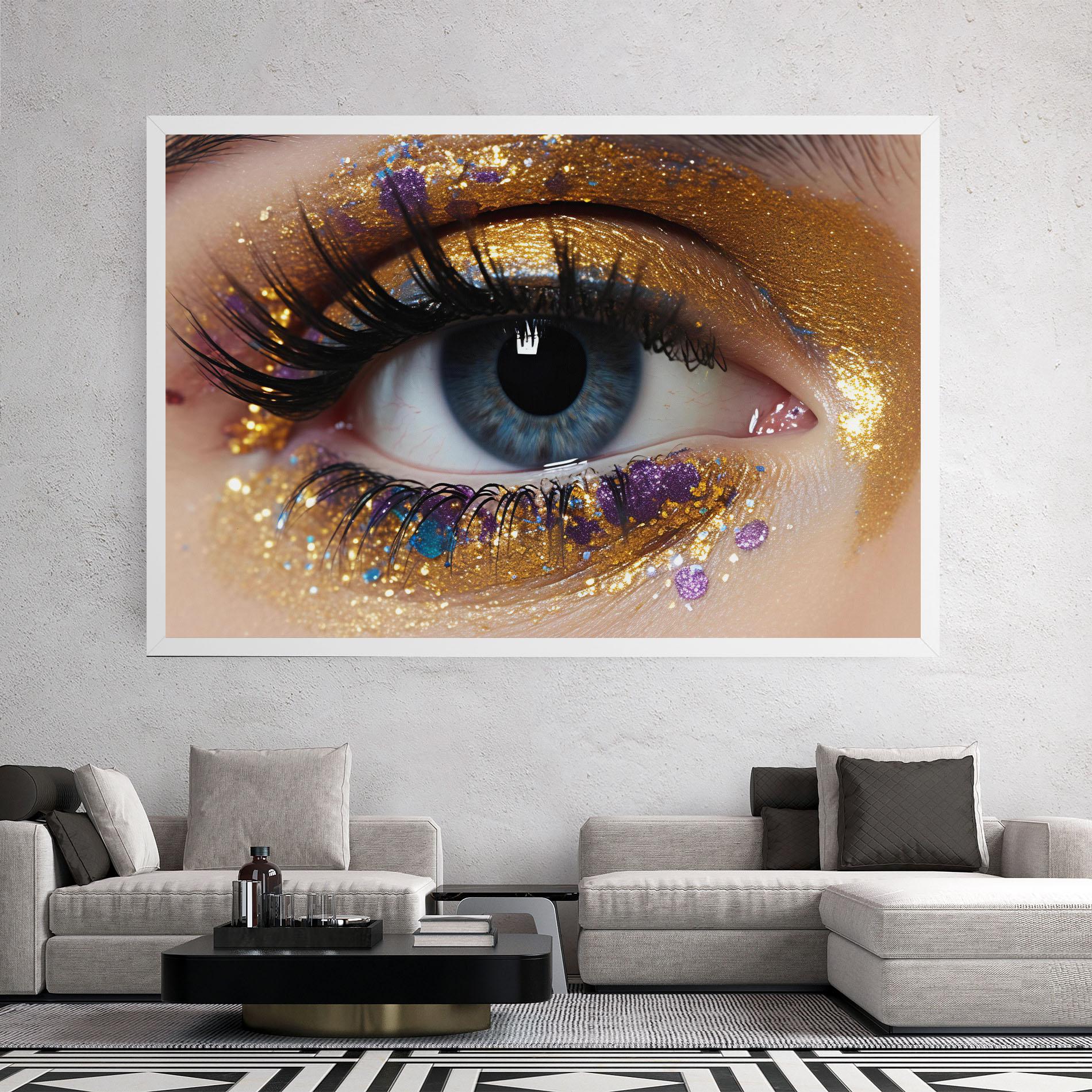 Leinwandbild Blue Eye Make Up mockup 2