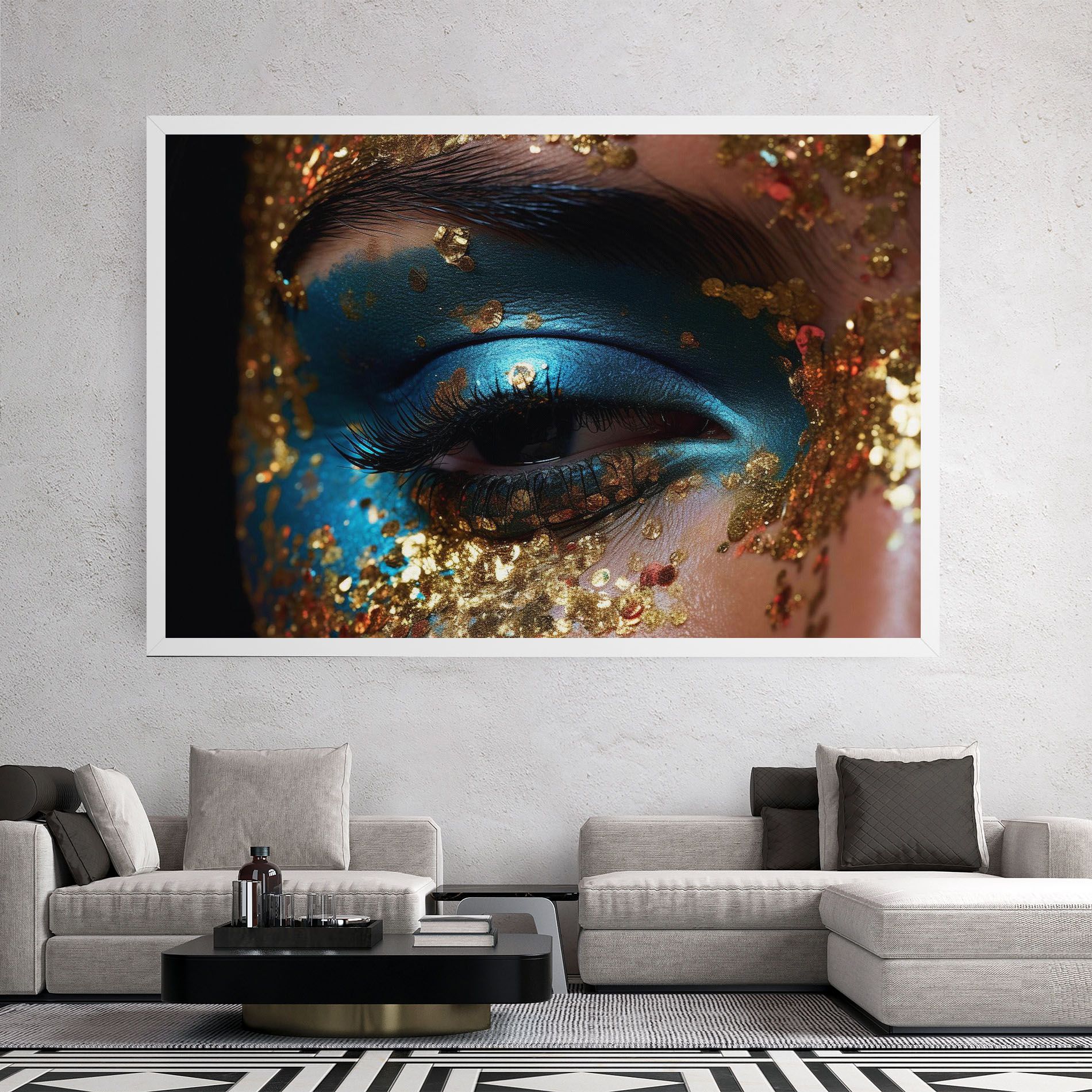 Blue Gold Glitter mockup 2