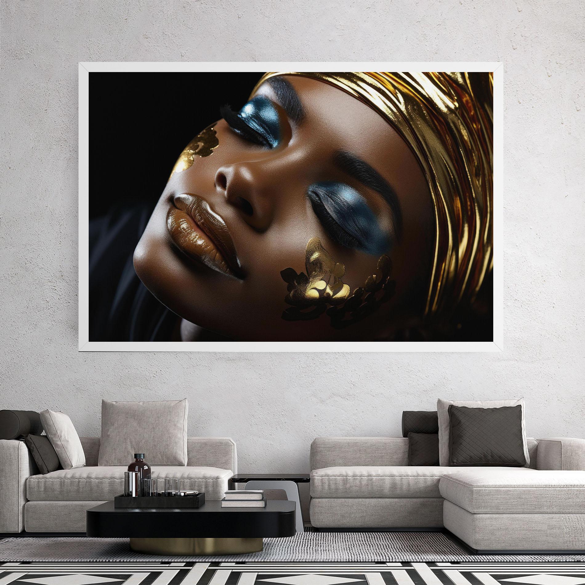 Leinwandbild Dark Blue Makeup mockup 2