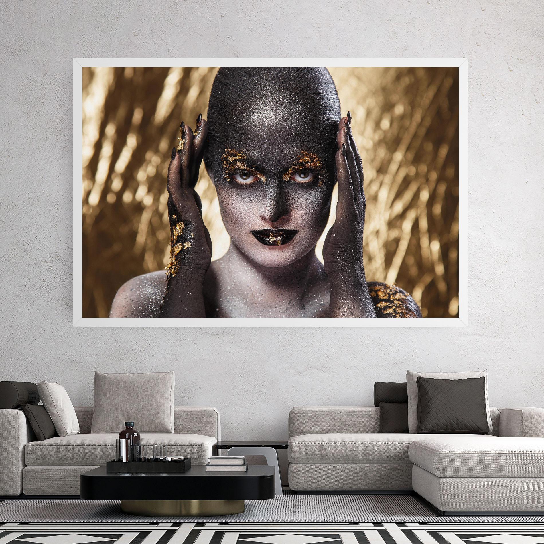 Leinwandbild Glitter Artistic Makeup mockup 2