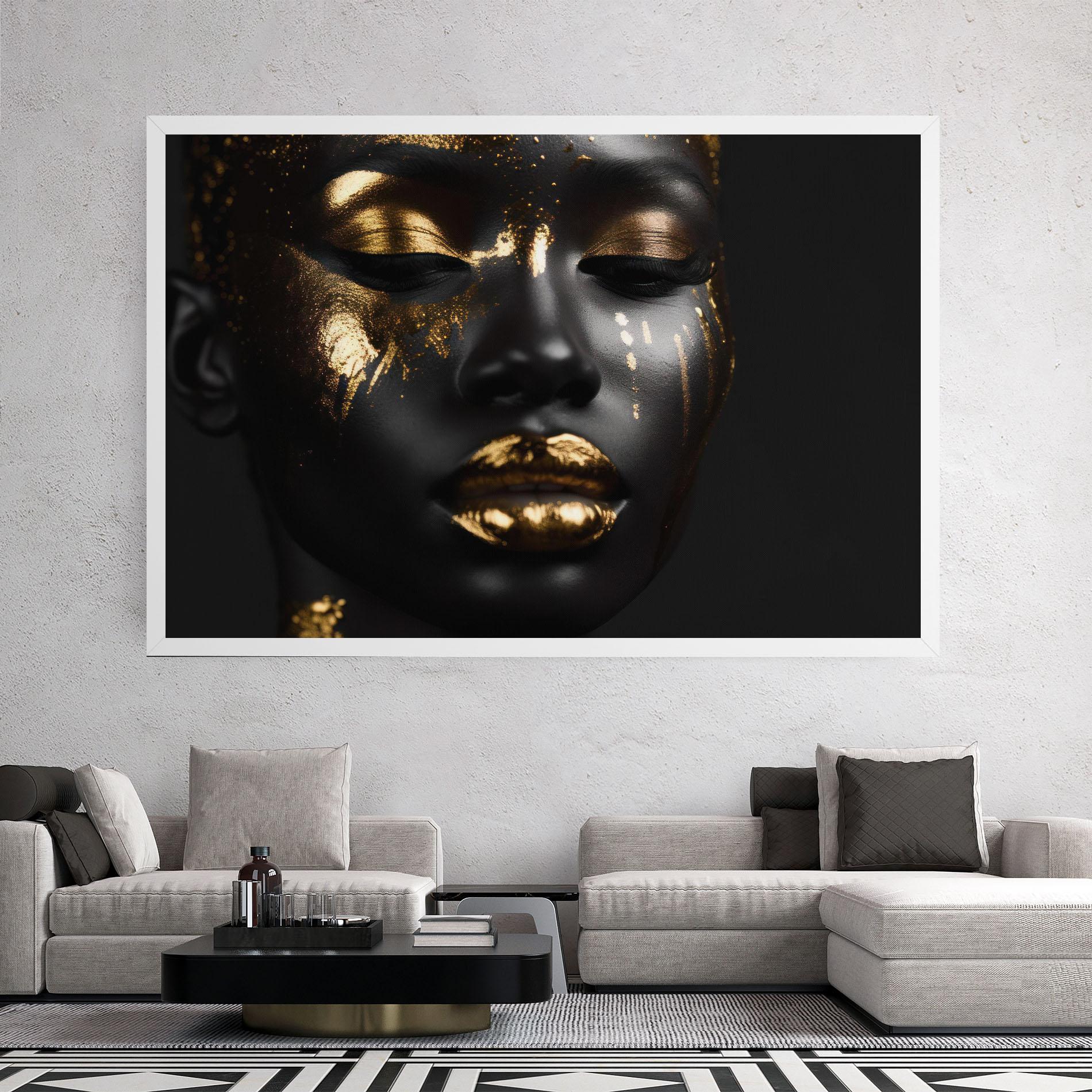 Leinwandbild Gold Eyes Makeup mockup 2