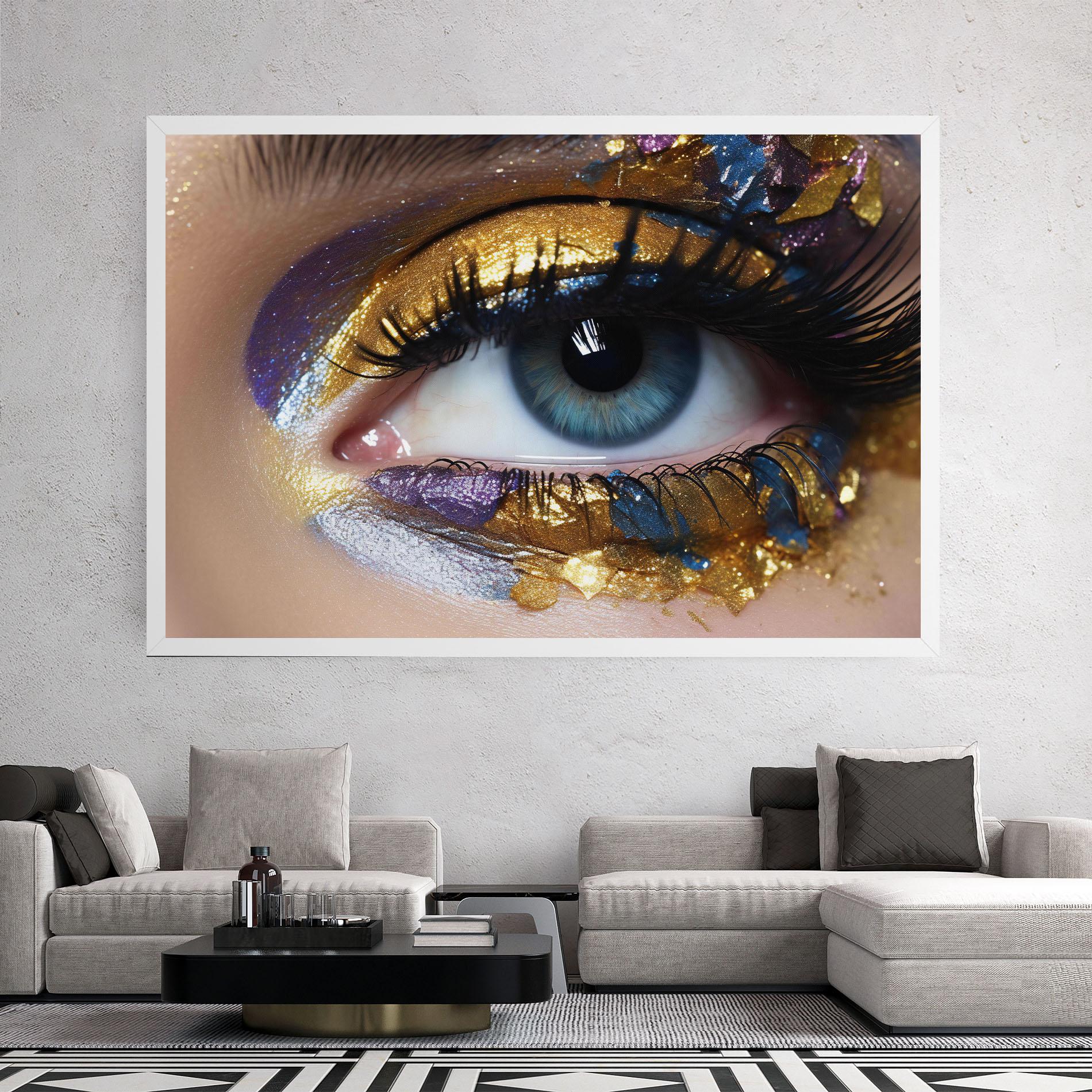 Leinwandbild Golden Purple Make Up mockup 2