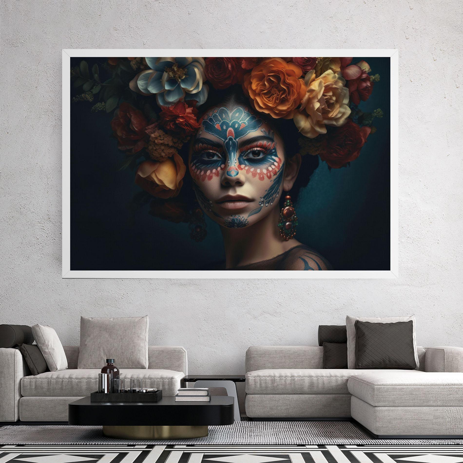 Leinwandbild Skull Makeup mockup 2