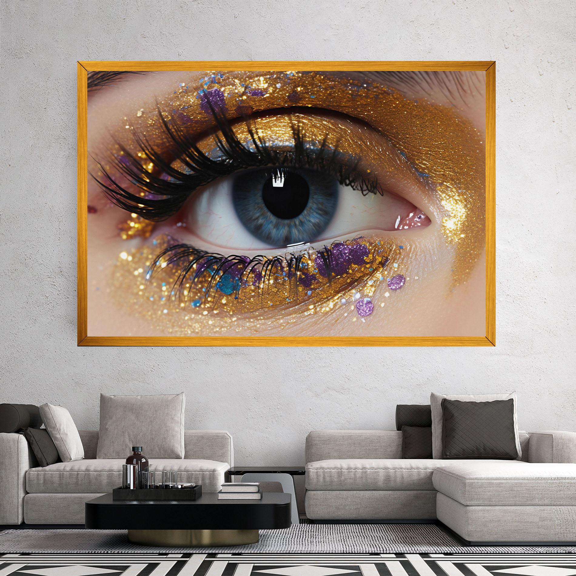 Leinwandbild Blue Eye Make Up mockup 2