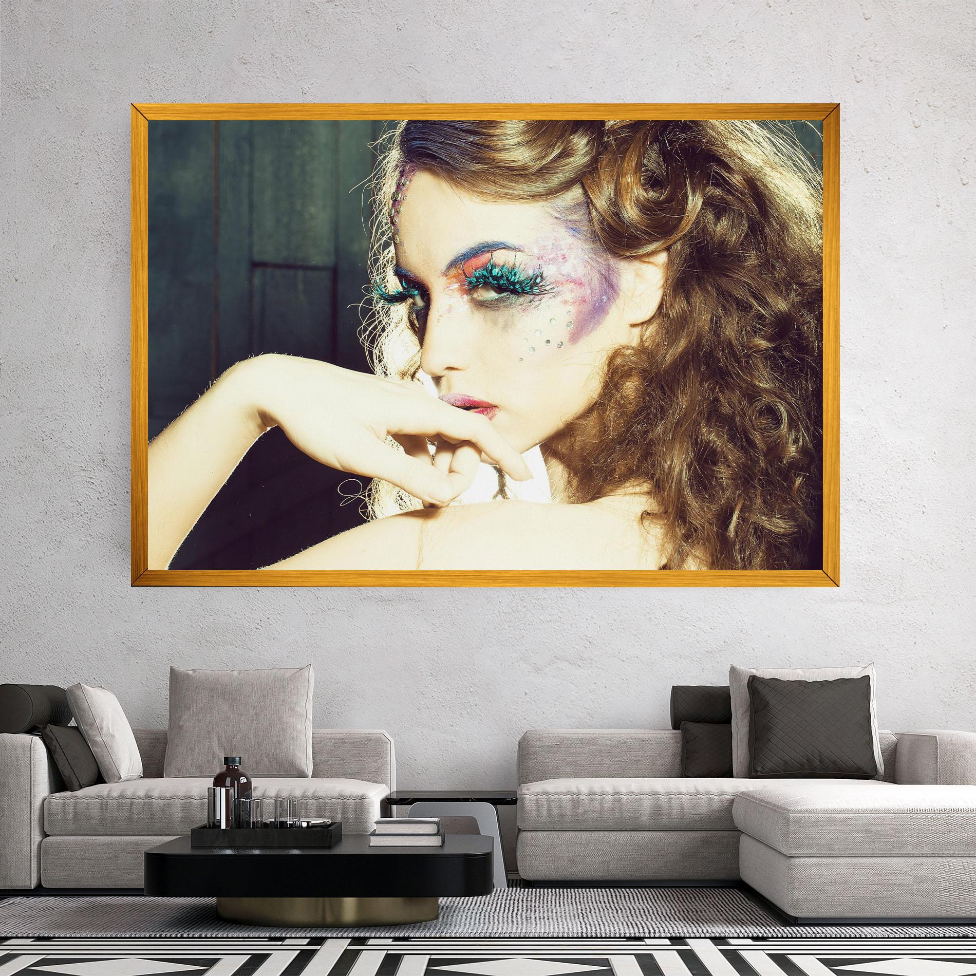 Leinwandbild False Feather Eyelashes mockup 2