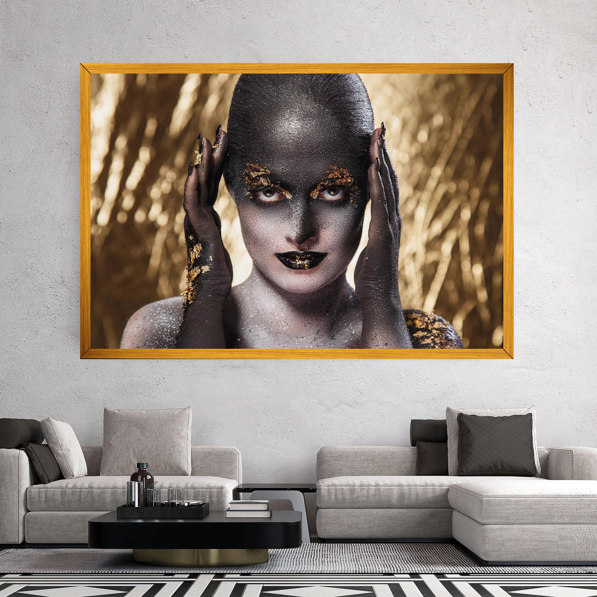 Leinwandbild Glitter Artistic Makeup mockup 2