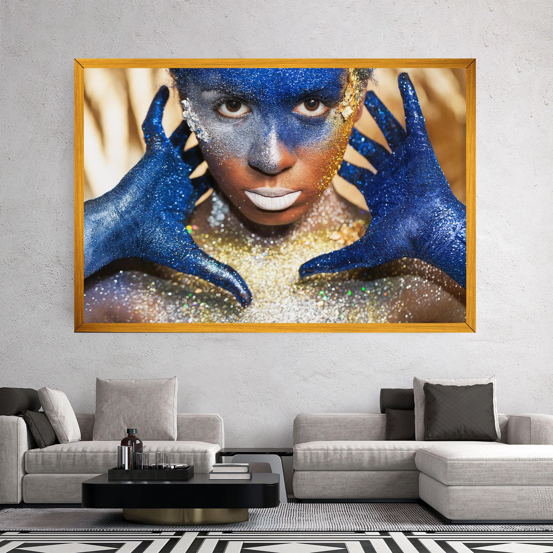 Leinwandbild Glue Gold Glitter mockup 2