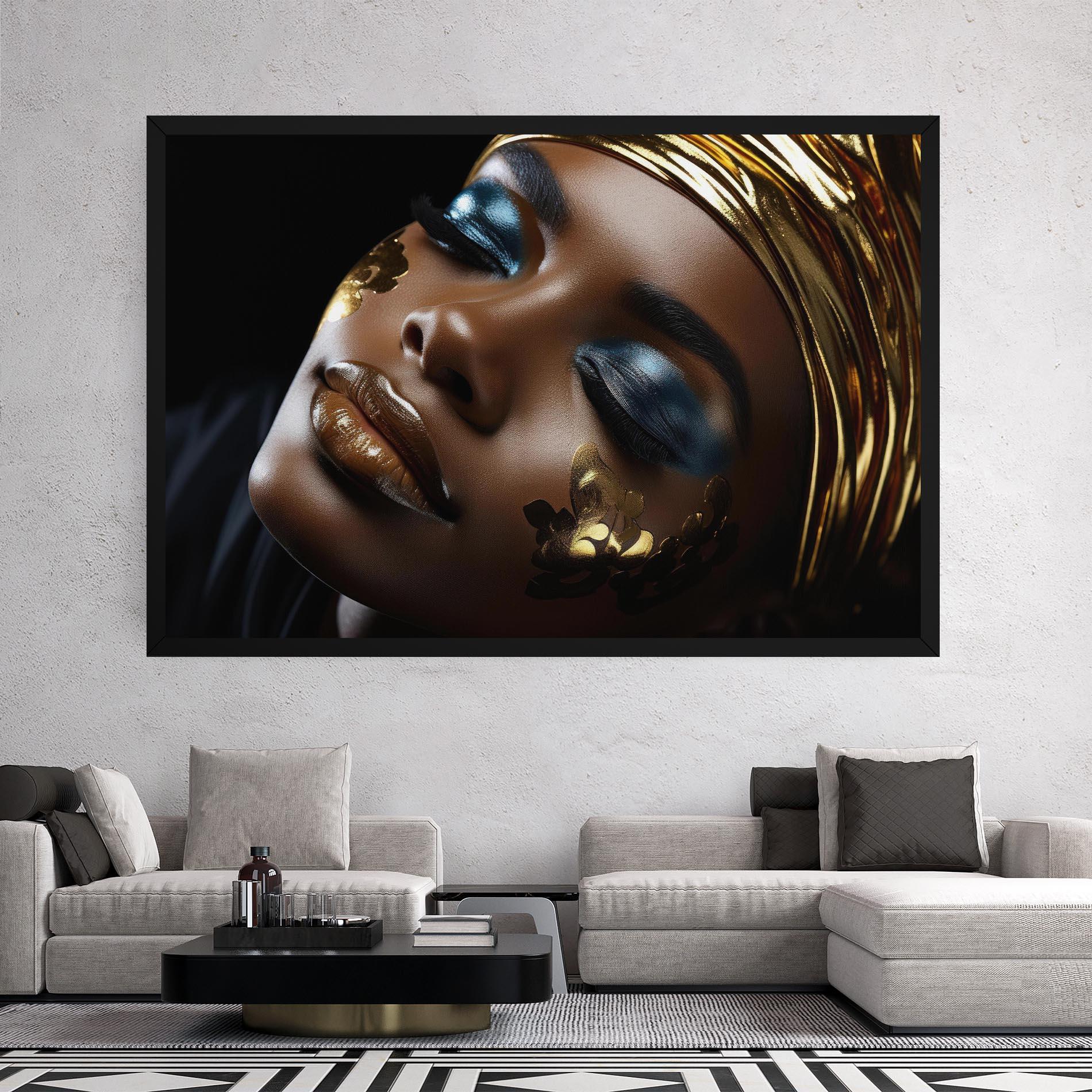 Leinwandbild Dark Blue Makeup mockup 2