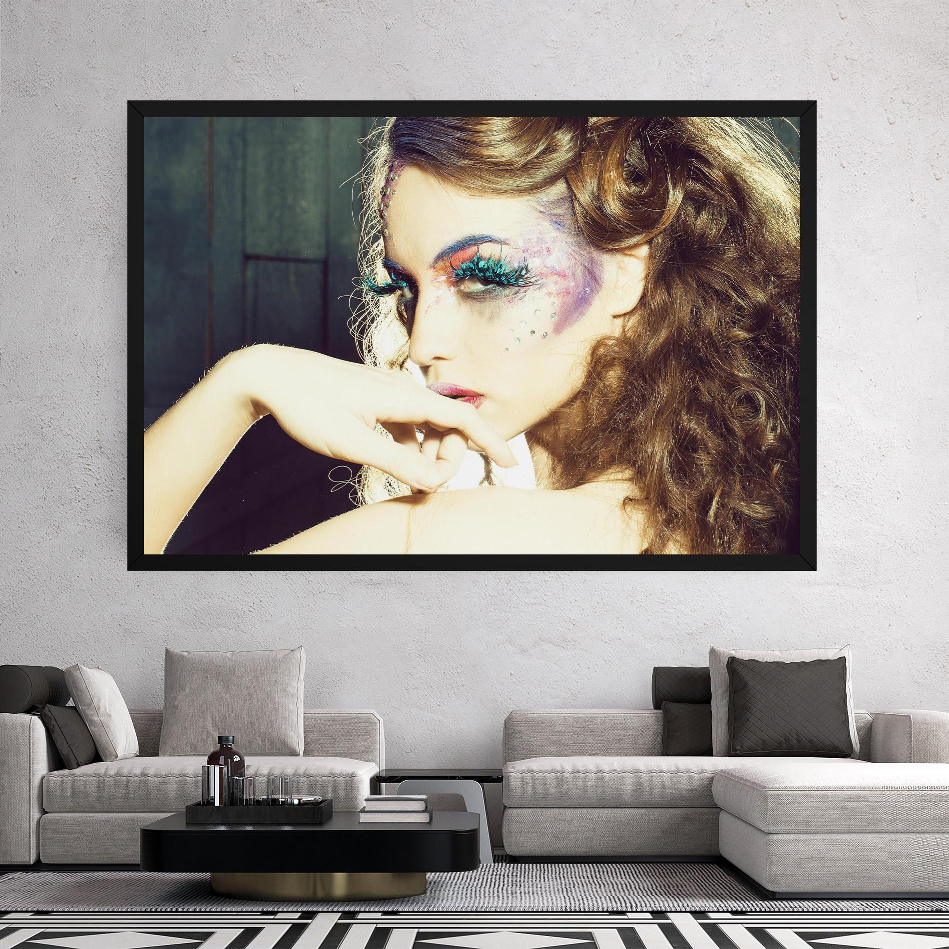 Leinwandbild False Feather Eyelashes mockup 2