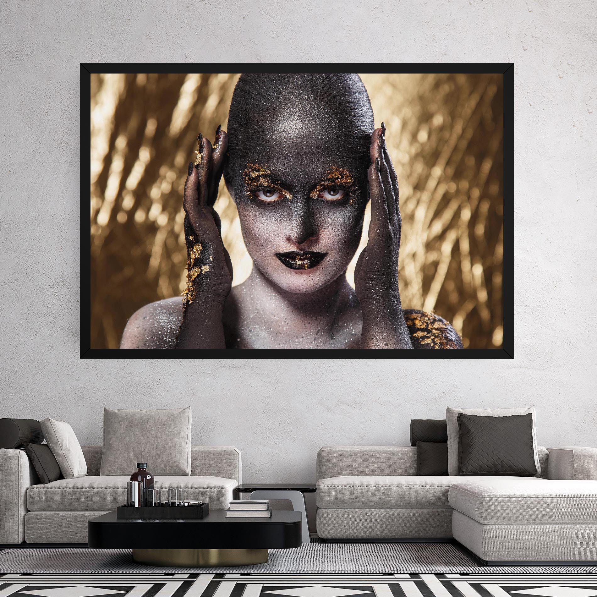 Leinwandbild Glitter Artistic Makeup mockup 2