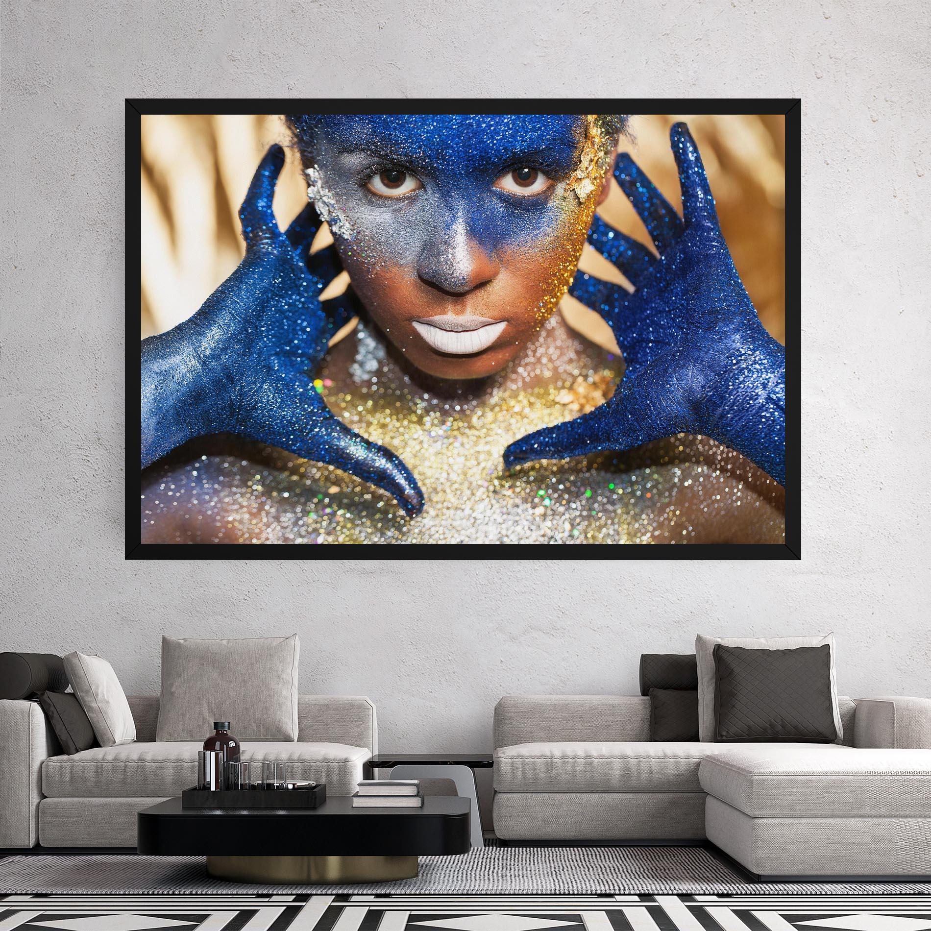 Leinwandbild Glue Gold Glitter mockup 2