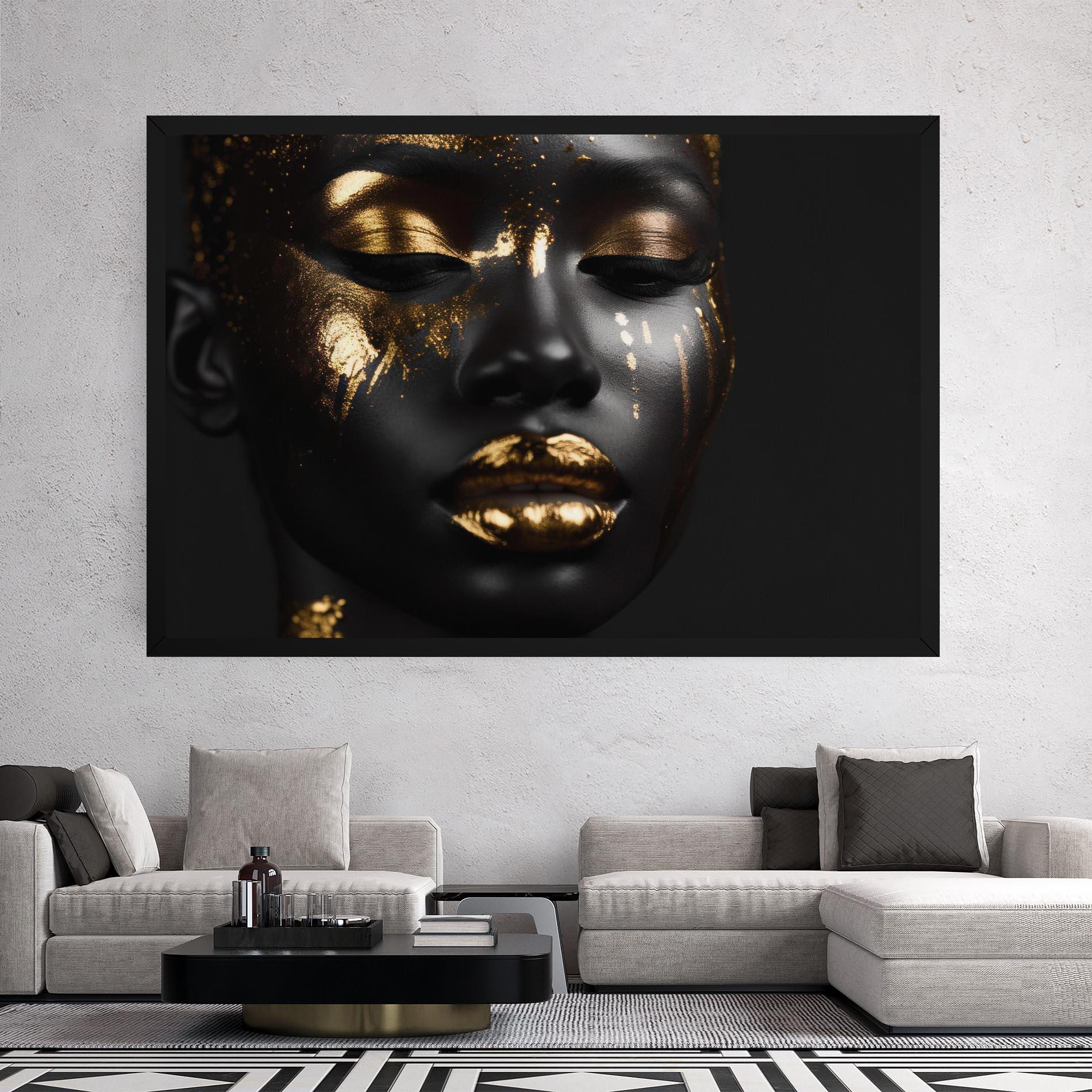 Leinwandbild Gold Eyes Makeup mockup 2