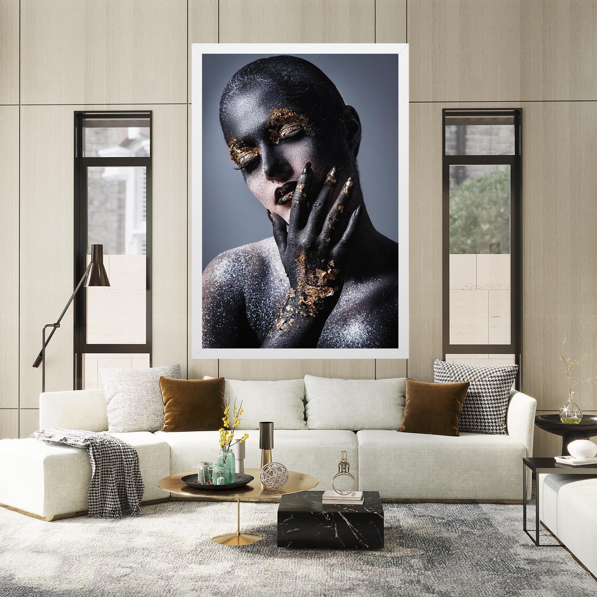 Leinwandbild Artistic Black Makeup mockup 2