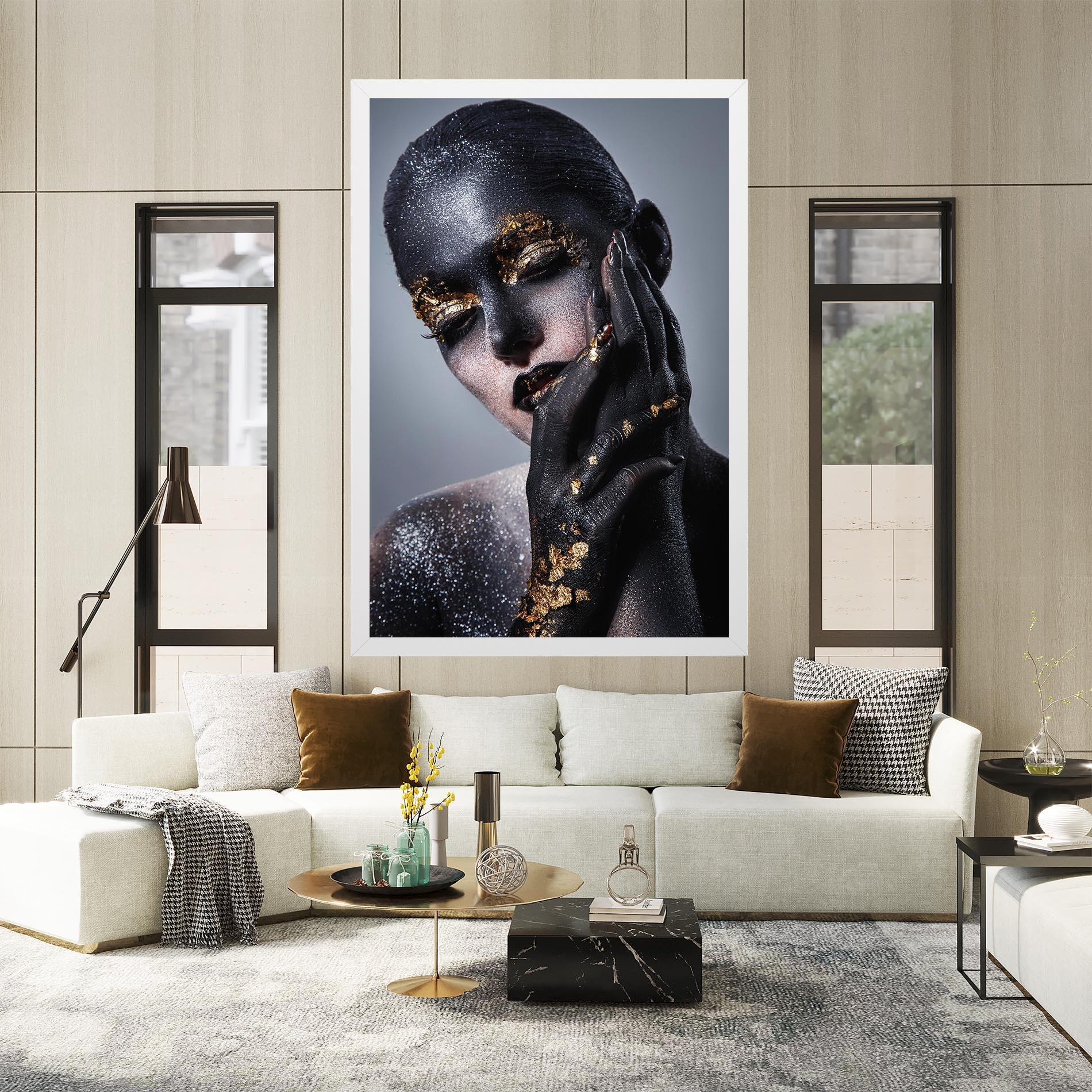 Leinwandbild Black Artistic Makeup mockup 2