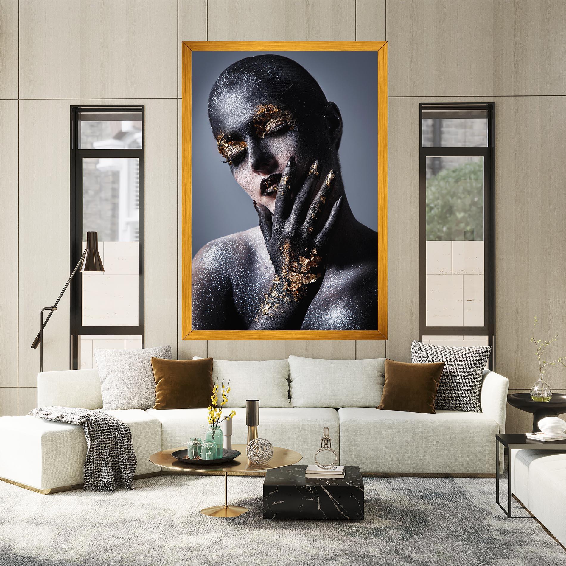 Leinwandbild Artistic Black Makeup mockup 2