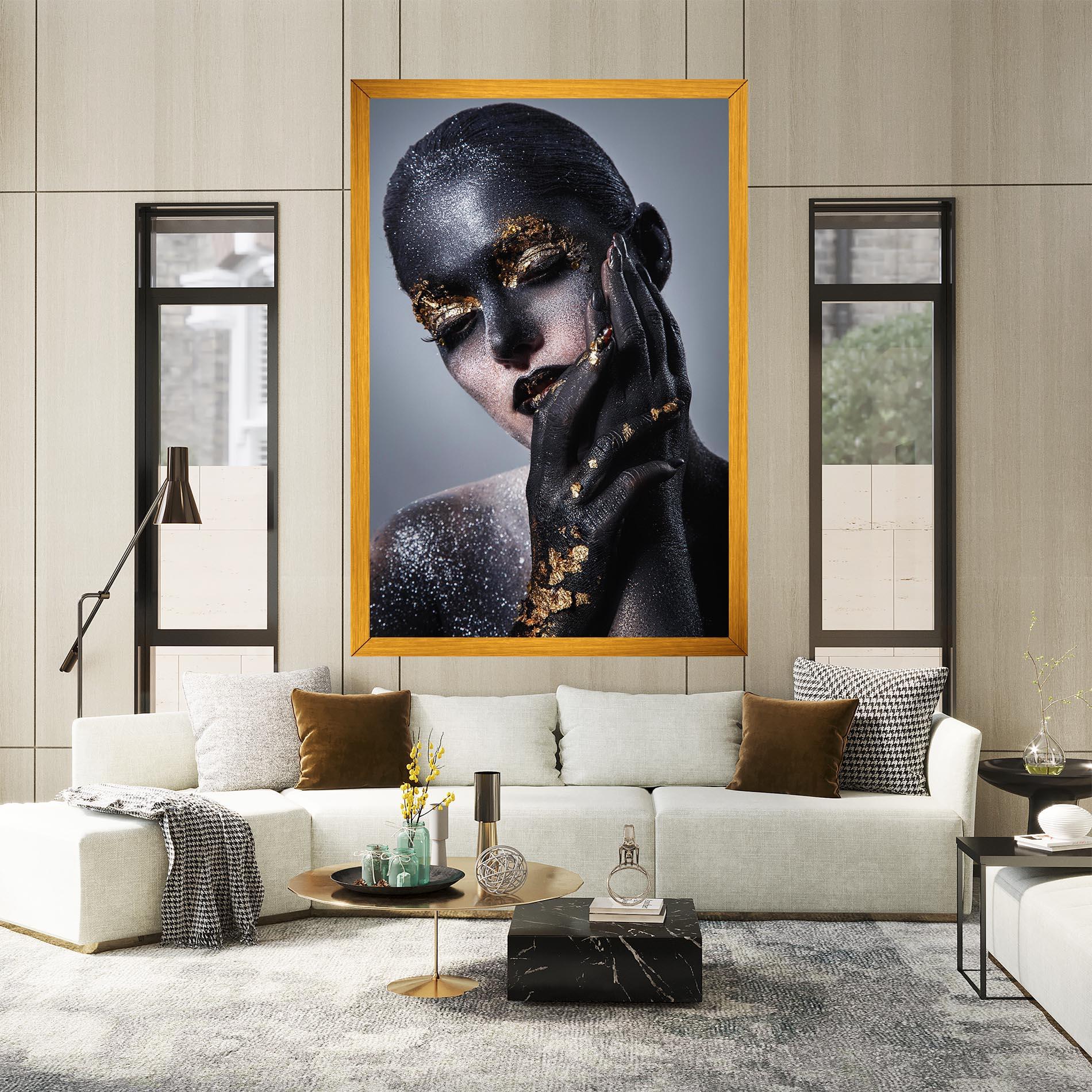 Leinwandbild Black Artistic Makeup mockup 2