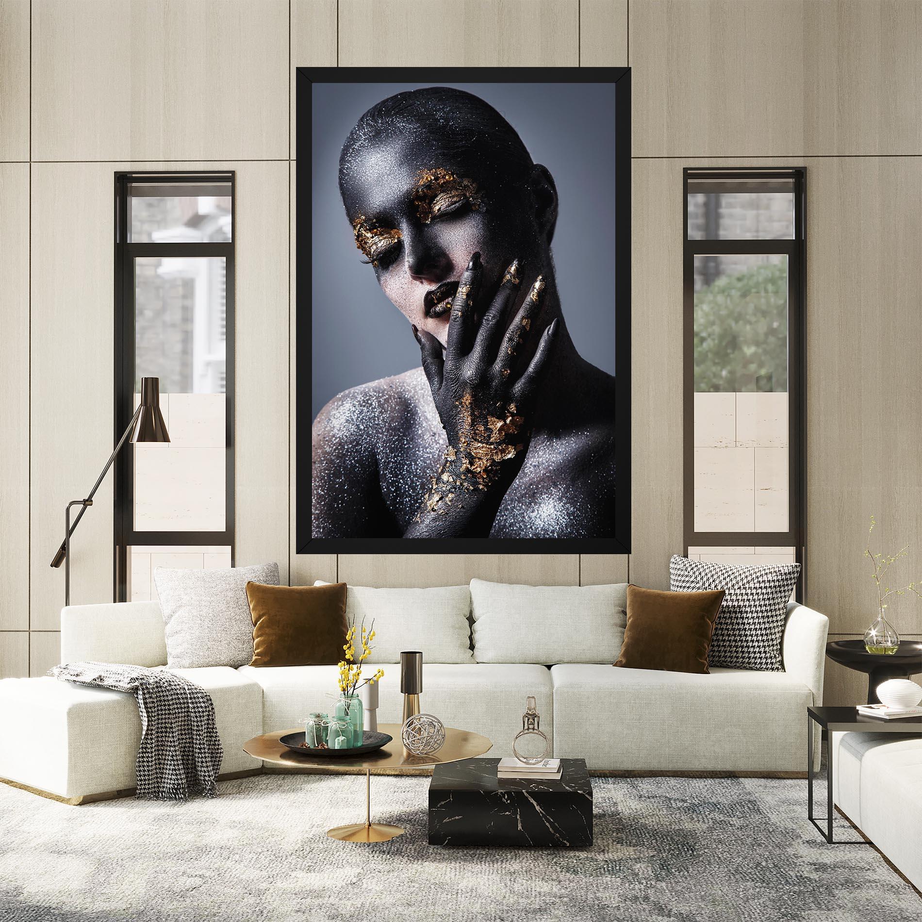 Leinwandbild Artistic Black Makeup mockup 2