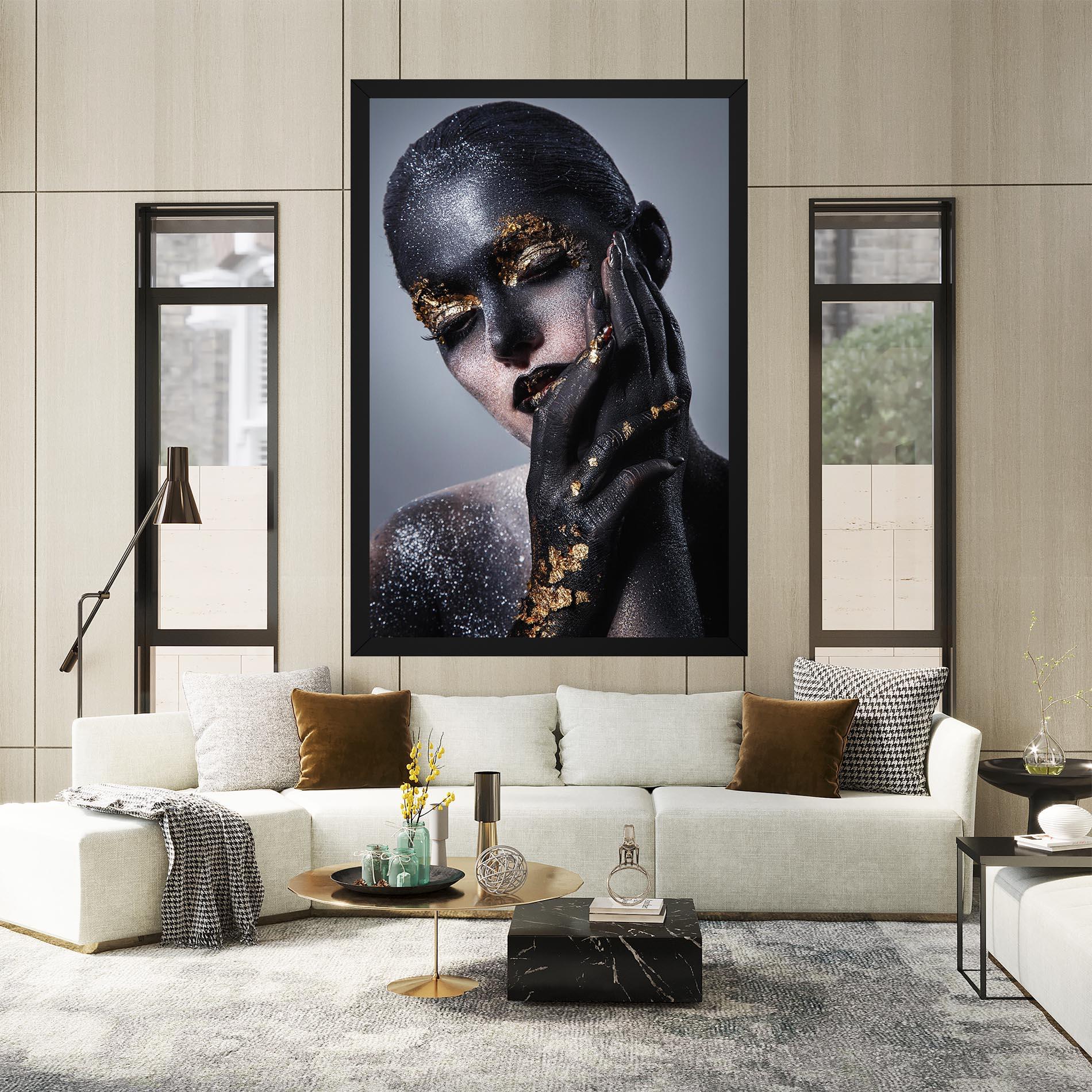 Leinwandbild Black Artistic Makeup mockup 2