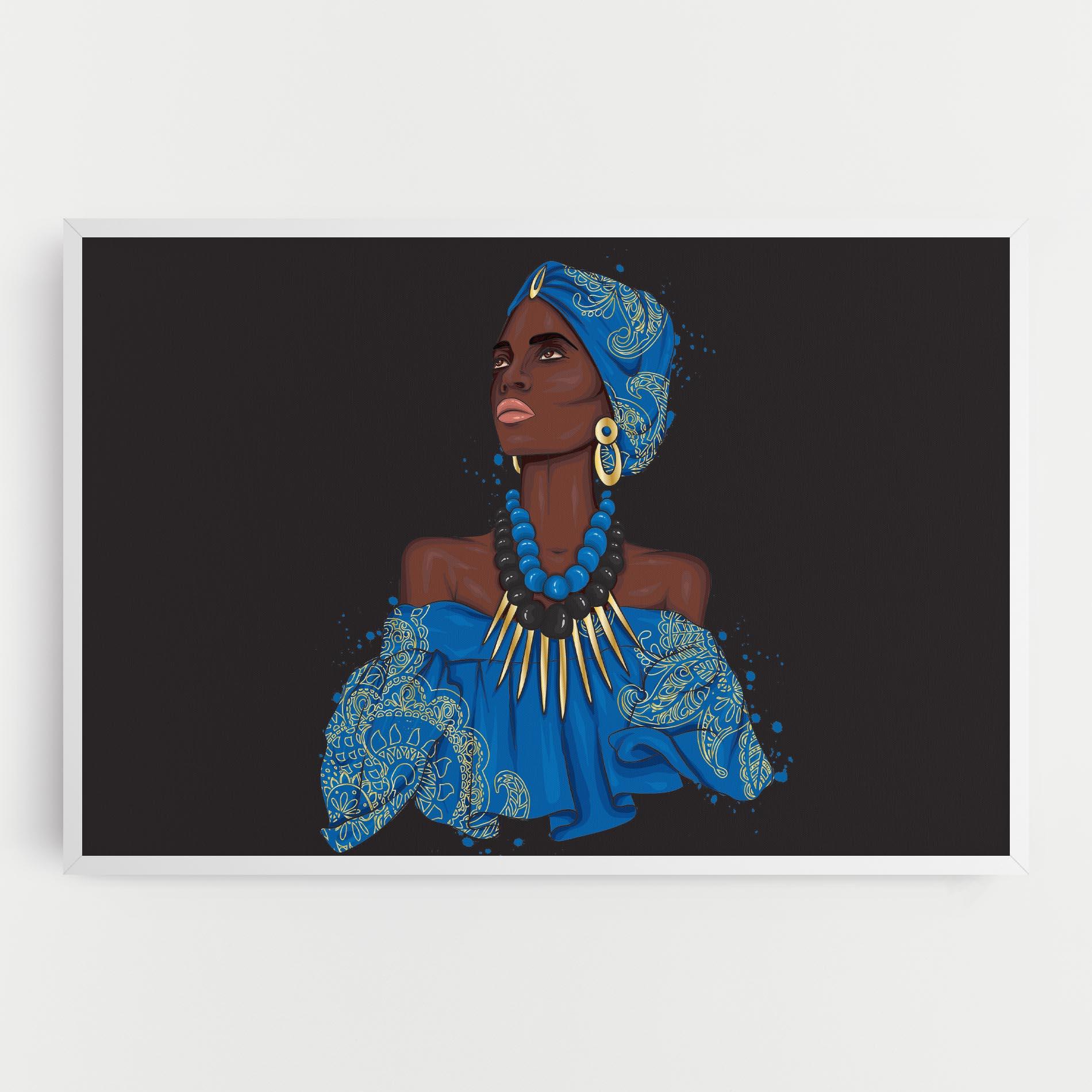 Leinwandbild Blue African Outfit mockup 0