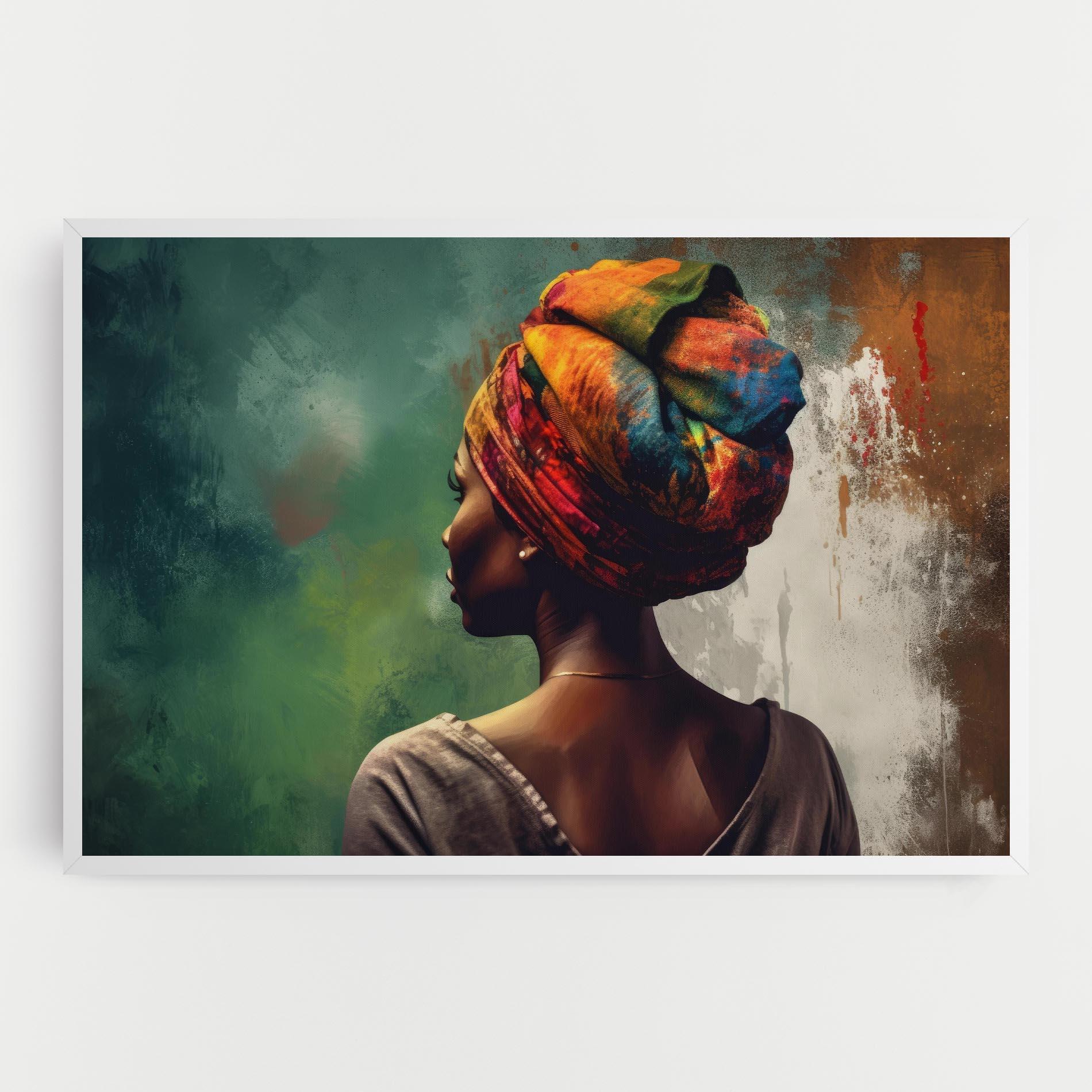 Leinwandbild Yellow Turban Art mockup 0