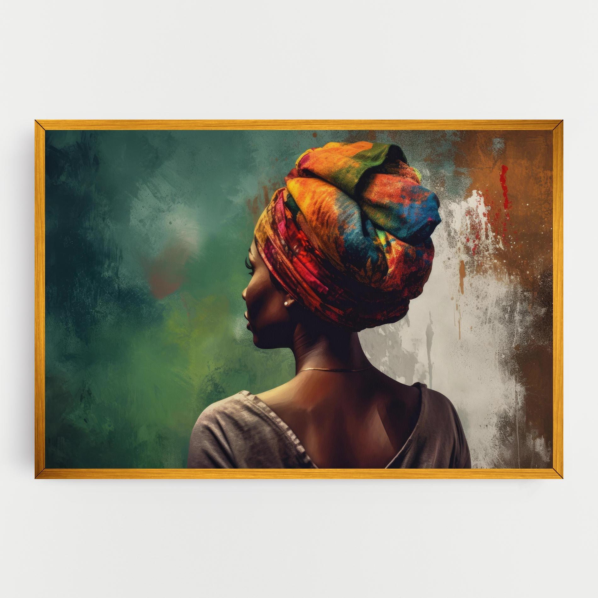 Leinwandbild Yellow Turban Art mockup 0