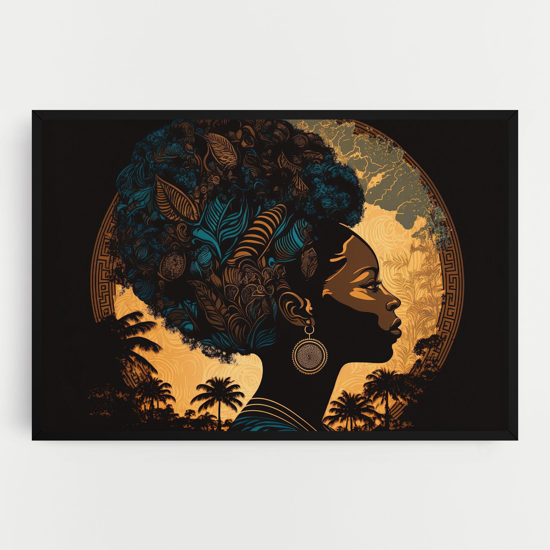 Leinwandbild African Profile Woman mockup 0