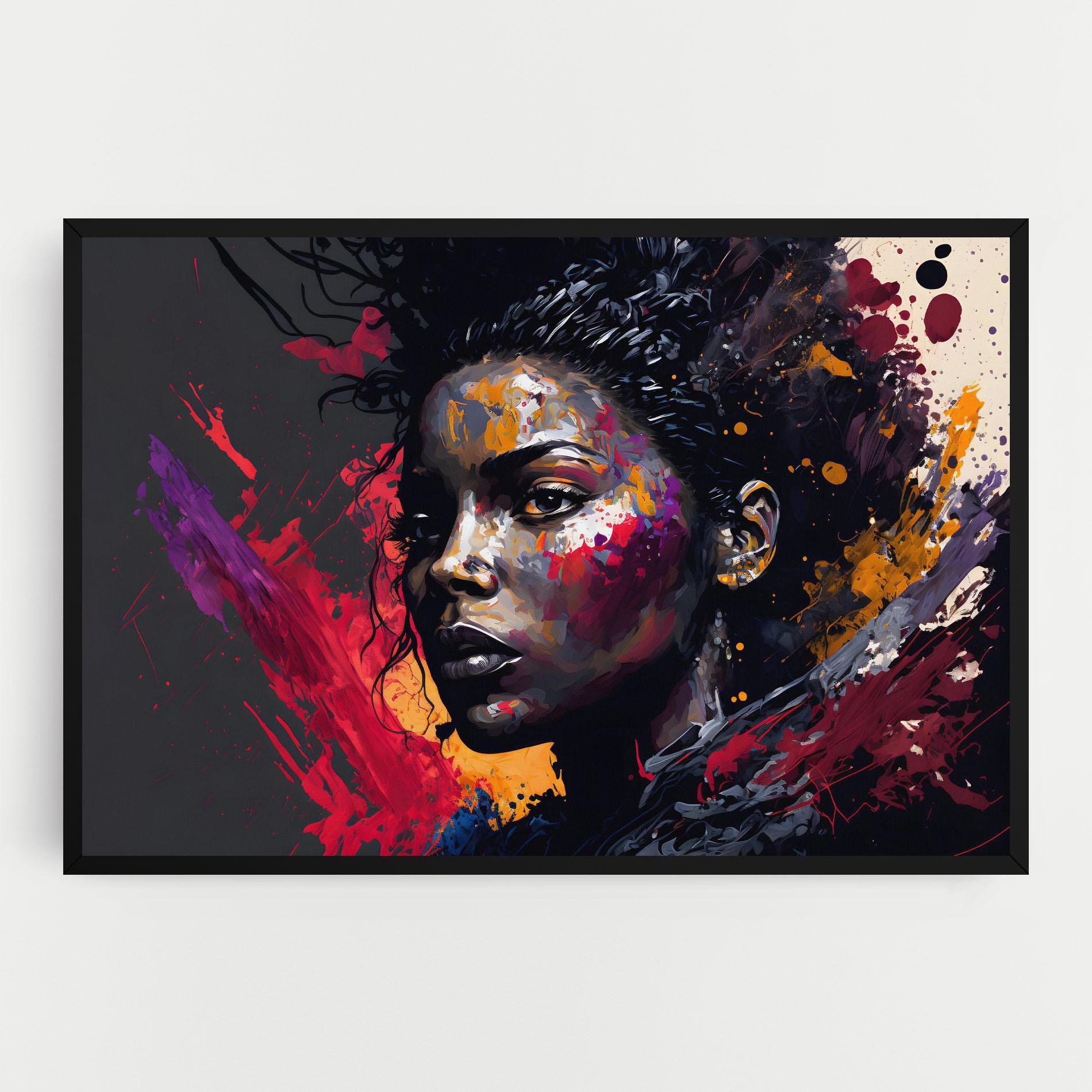 Leinwandbild African Woman Splash mockup 0