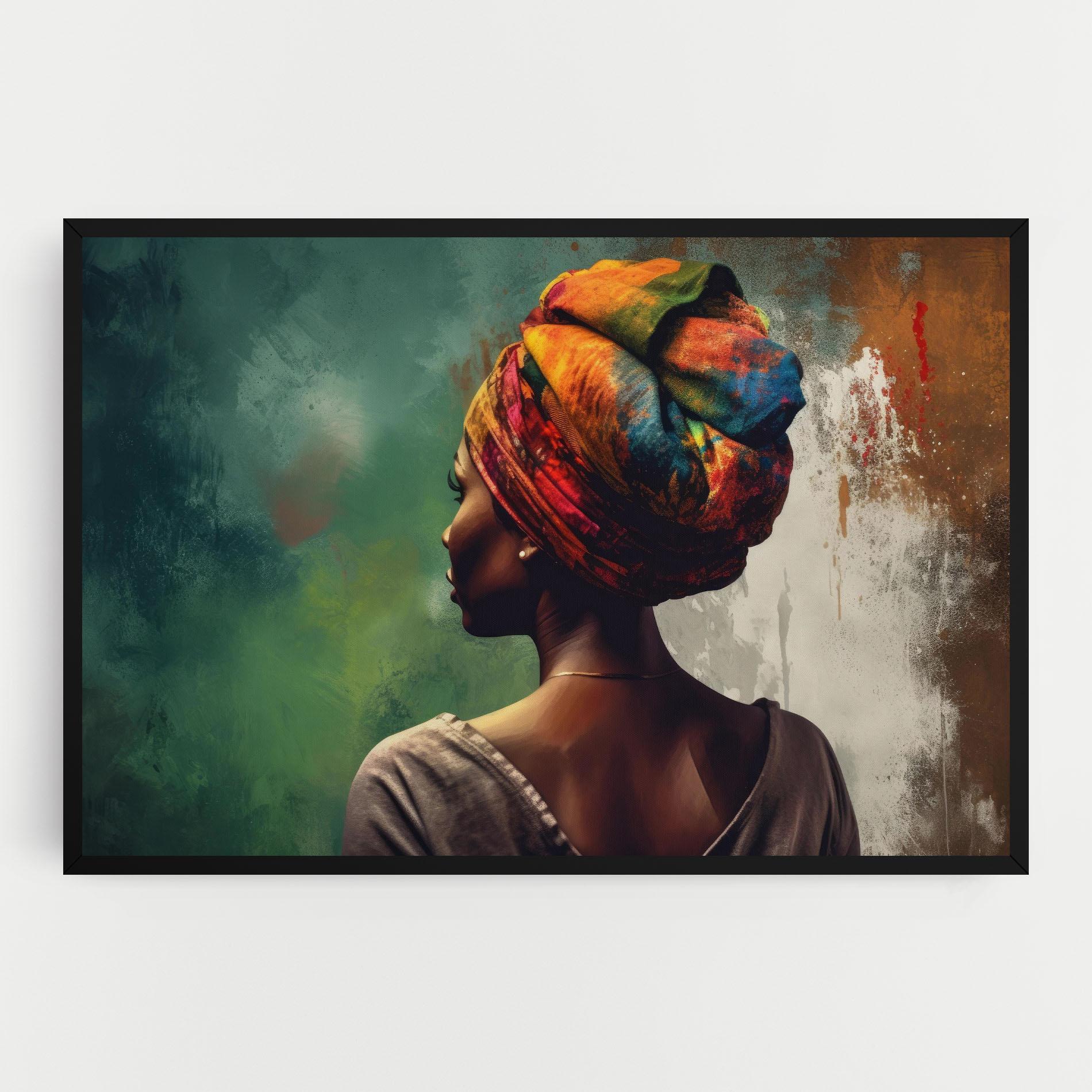 Leinwandbild Yellow Turban Art mockup 0