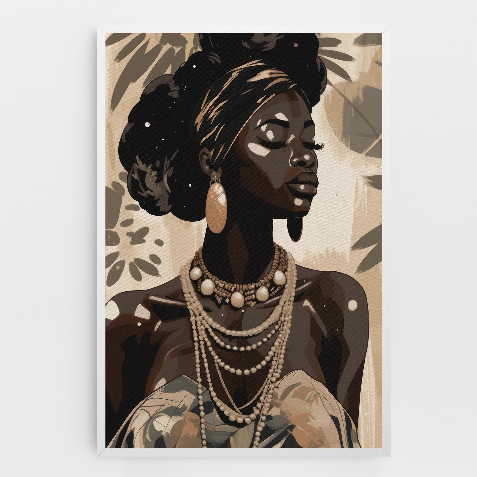 African Woman On Cream mockup 0